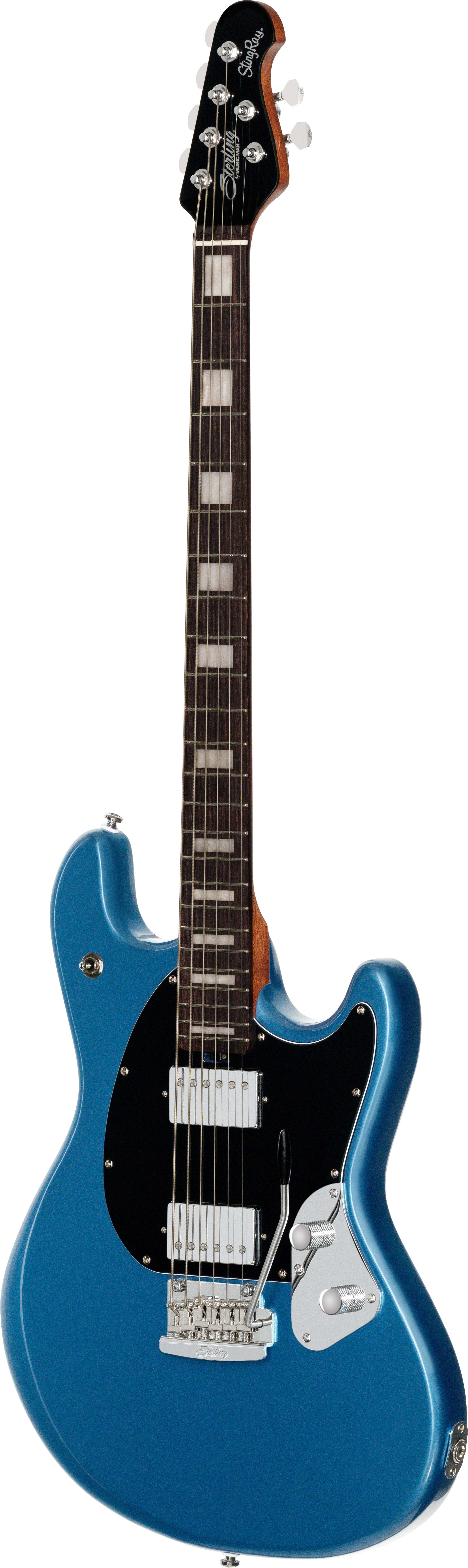 GUITARGUITAR Music Man Sterling Stingray Guitar Baritone Toluca Lake Blue
