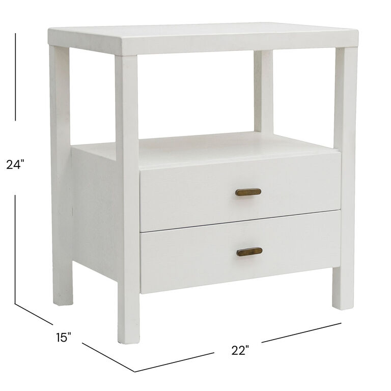 World Market Goswell Wood Nightstand with Storage