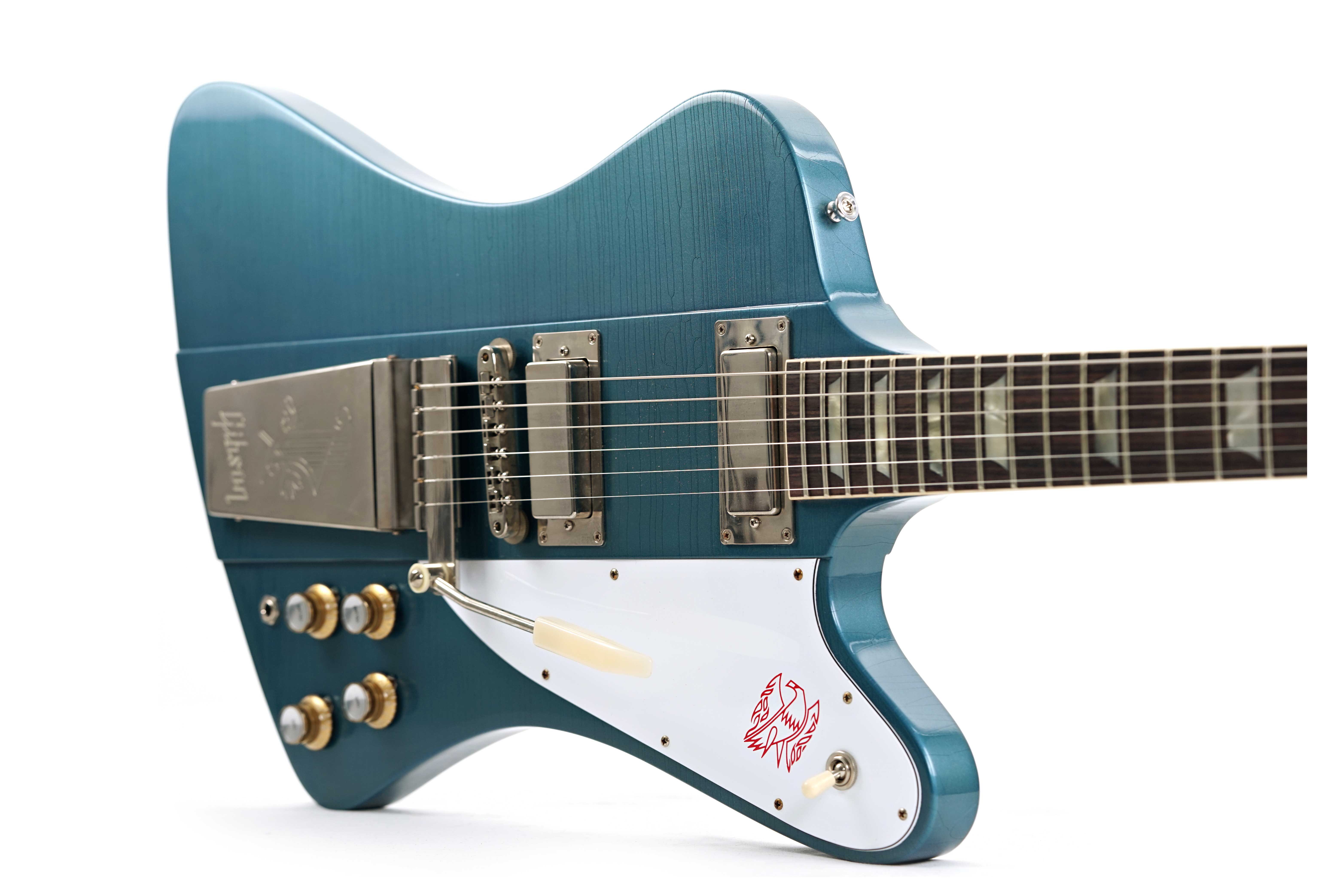 GUITARGUITAR Gibson Custom Shop 1963 Firebird V with Maestro Vibrola Ultra Light Aged Pelham Blue #405043