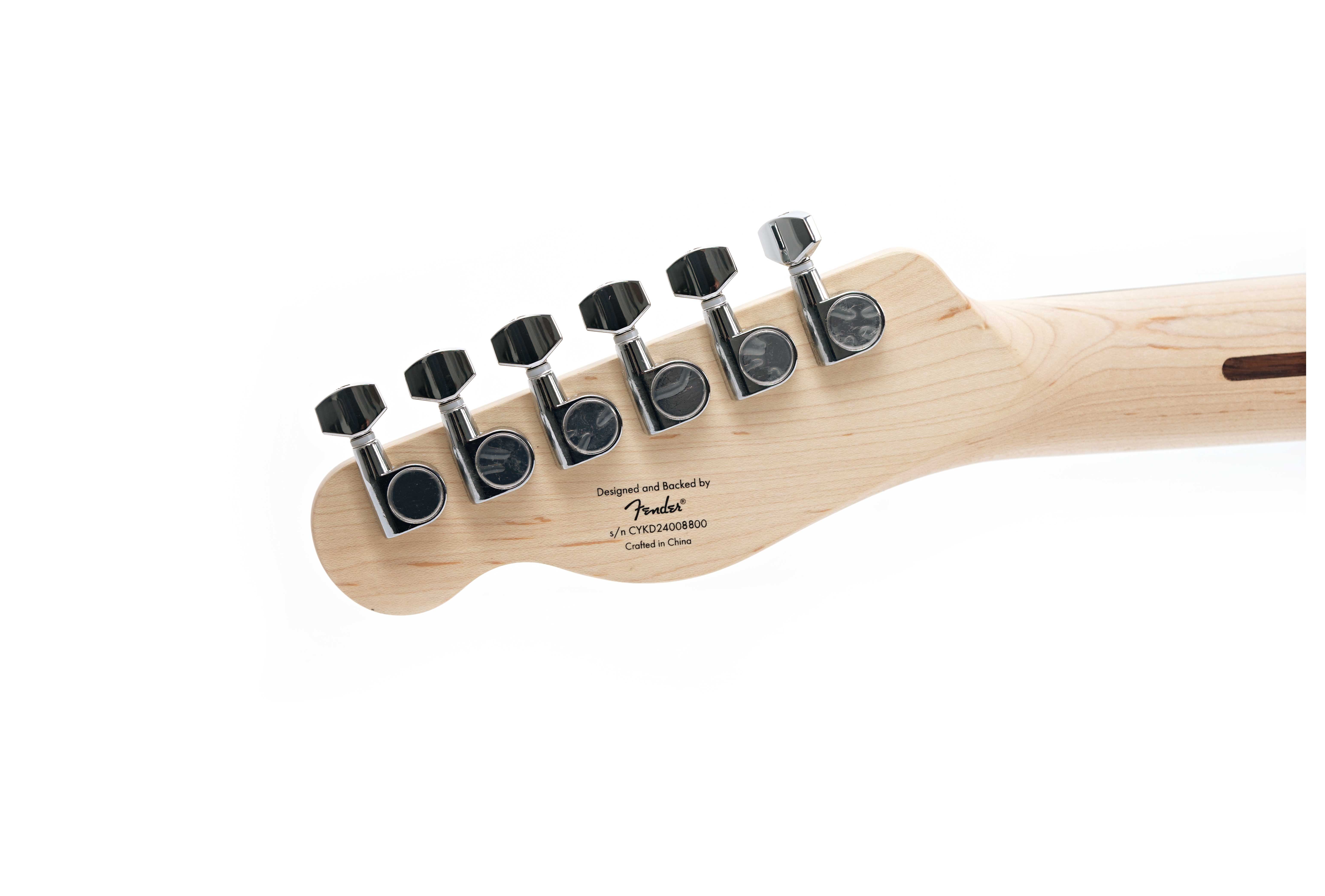 GUITARGUITAR Squier Affinity Series Telecaster Thinline Indian Laurel Fingerboard Black Pickguard Olympic White