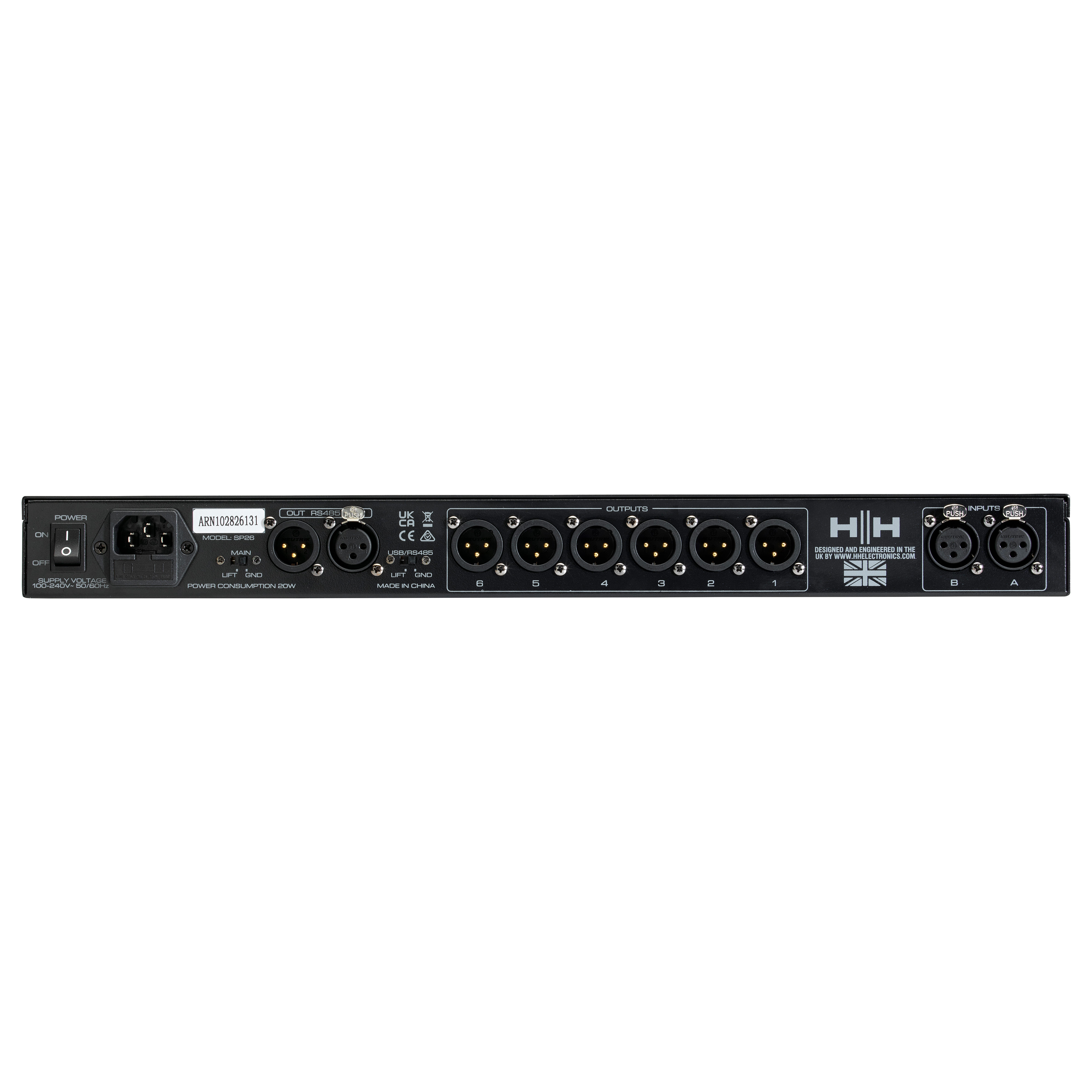 GUITARGUITAR HH SP Series SP26 Digital Loudspeaker Management Processor 2 in 6 out