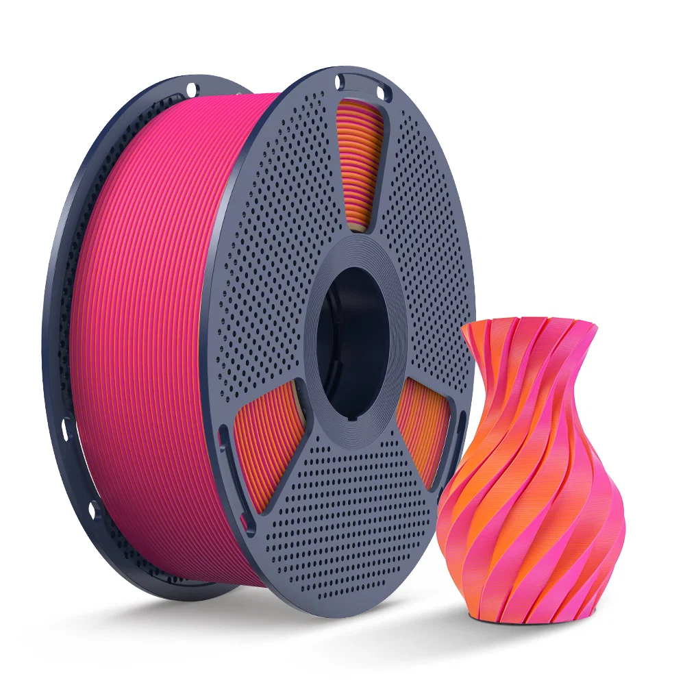 SUNLU Matte PLA Dual-Color 3D Printer Esthenic Filament 1KG, Seamless Two-Tone Shifts & Soft Matte Finish