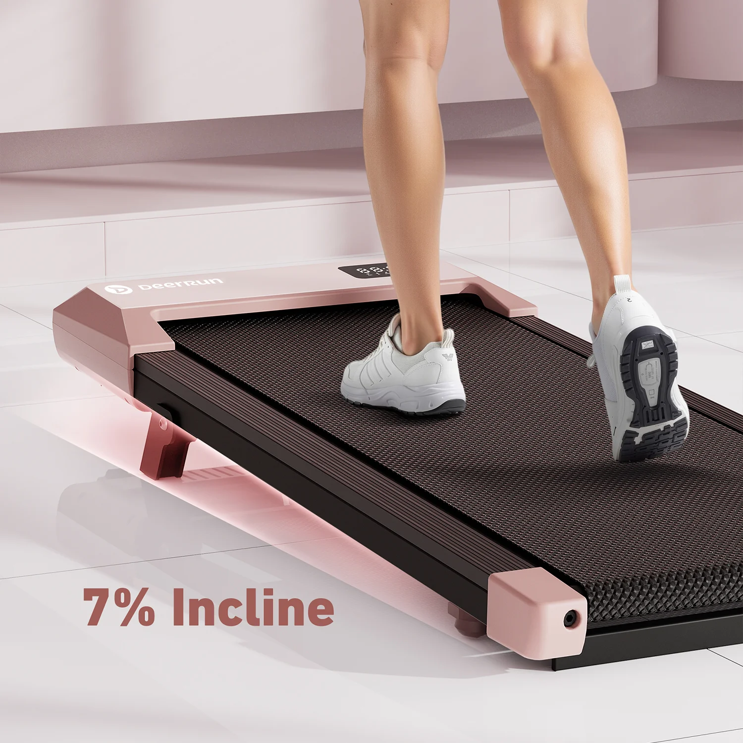 DeerRun Q2 Urban Smart Walking Pad with 7% Incline Treadmill Remote Control