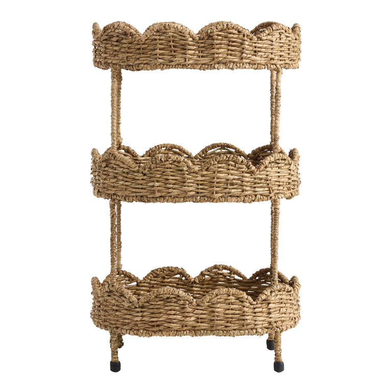 World Market Daisy Natural Seagrass Scalloped Basket Collection