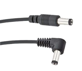 GUITARGUITAR Voodoo Lab 3 x 2.1mm Straight and Right Angle Barrel Cables (18in 24in 36in Lengths)
