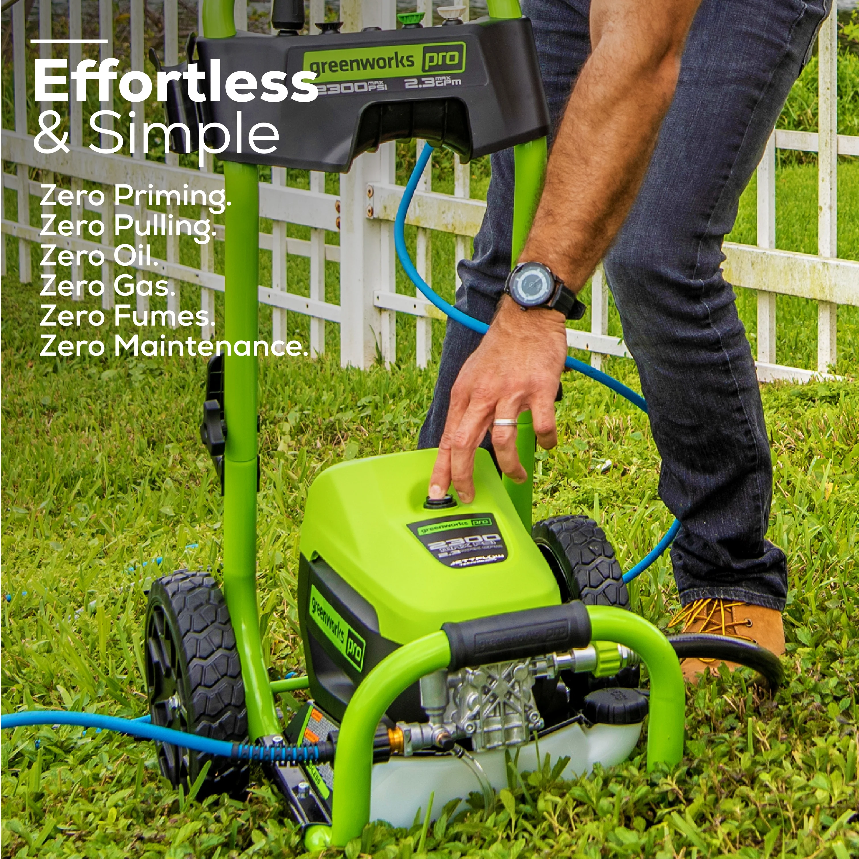 Greenworks 2300 PSI 1.2 GPM Cold Water Electric Pressure Washer