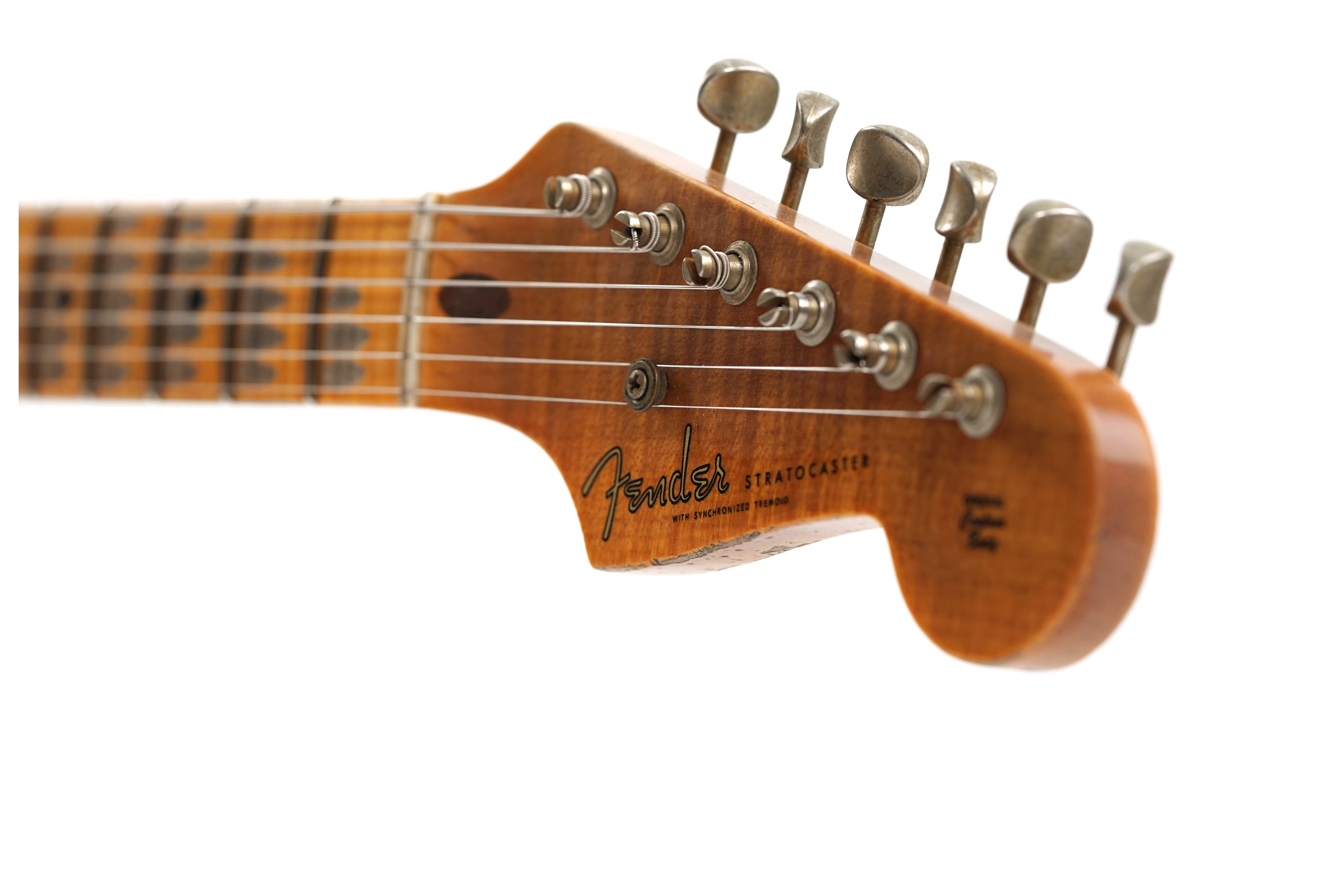 GUITARGUITAR Fender Custom Shop Limited Edition 1954 Stratocaster Heavy Relic Super Faded Aged Sonic Blue Over 2-Tone Sunburst #LXX0731
