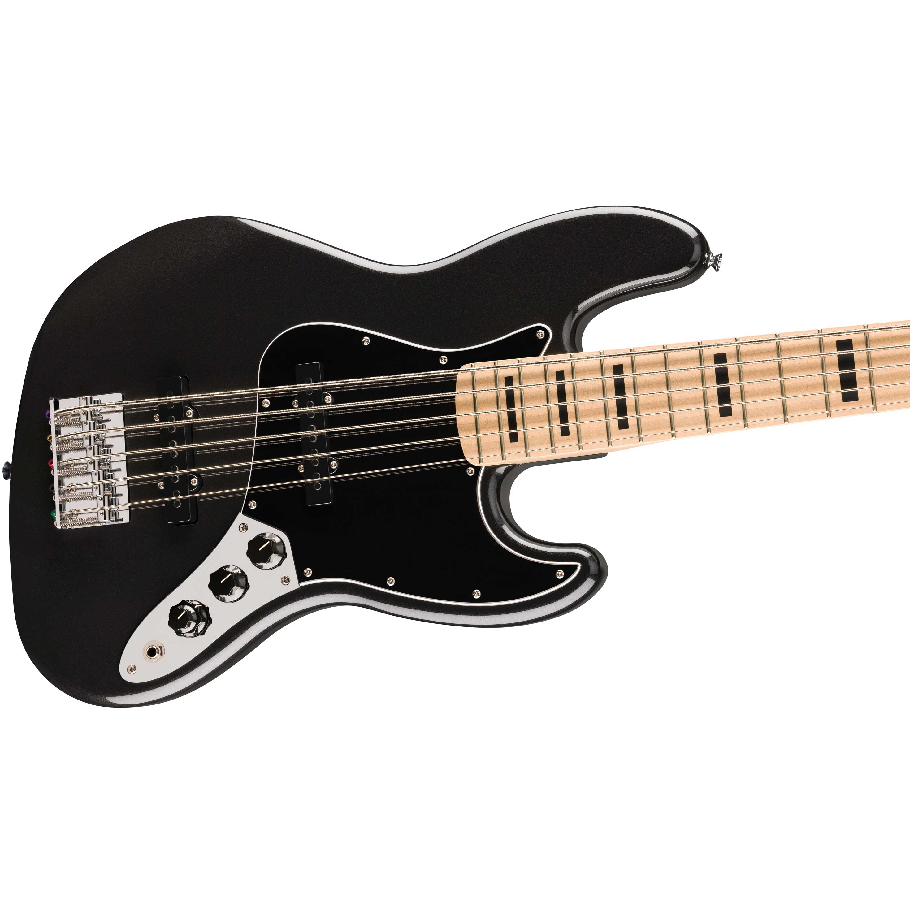 GUITARGUITAR Squier Affinity Series Active Jazz Bass V Black Pickguard Black Metallic Maple Fingerboard