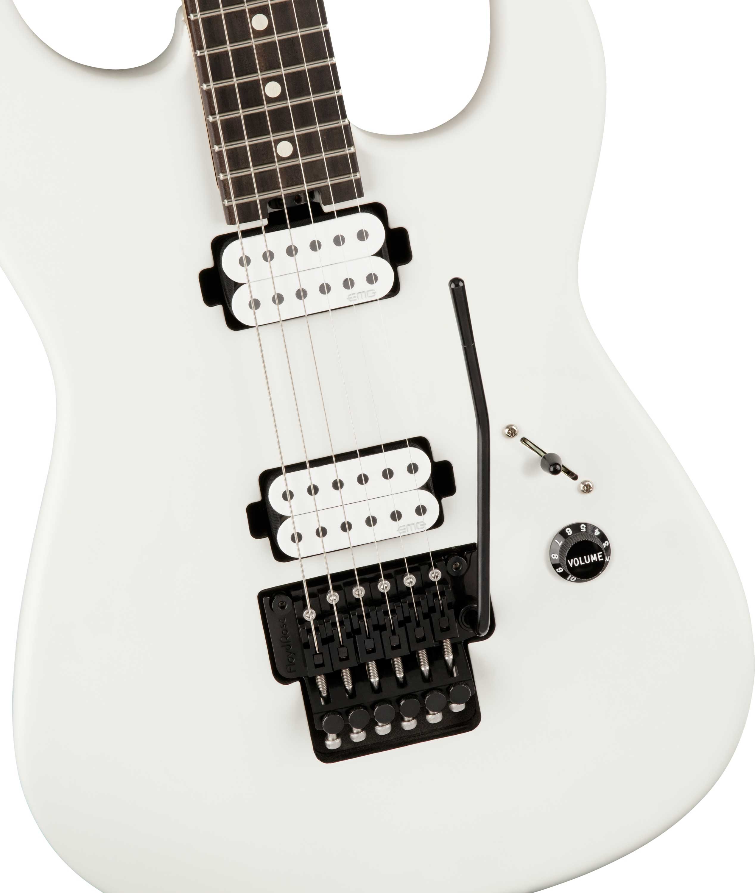 GUITARGUITAR Charvel Jim Root Signature Pro-Mod San Dimas Style 1 HH FR E Ebony Fingerboard Satin White