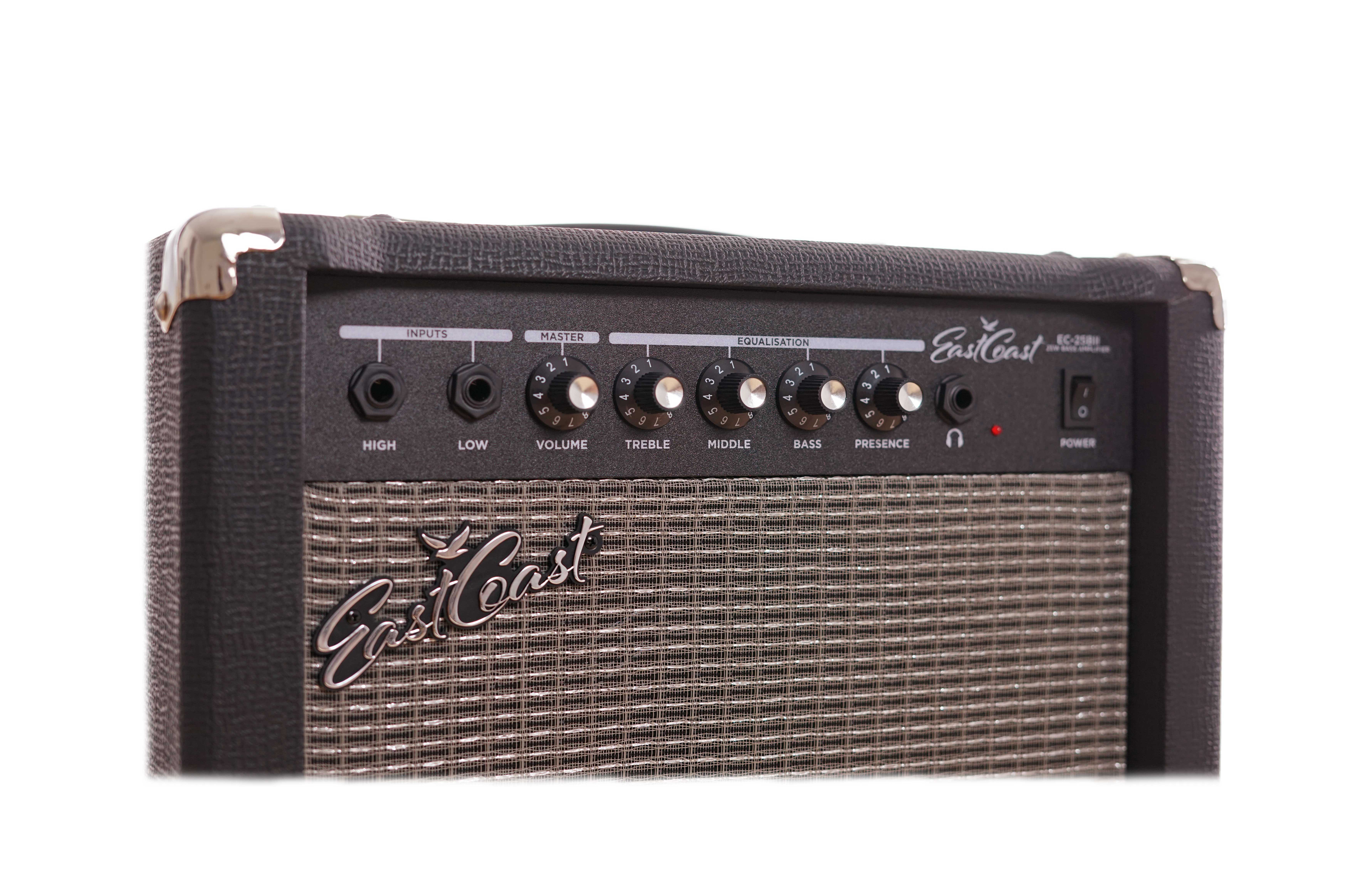 GUITARGUITAR EastCoast EC-25BII 25 Watt Bass Combo Practice Amp