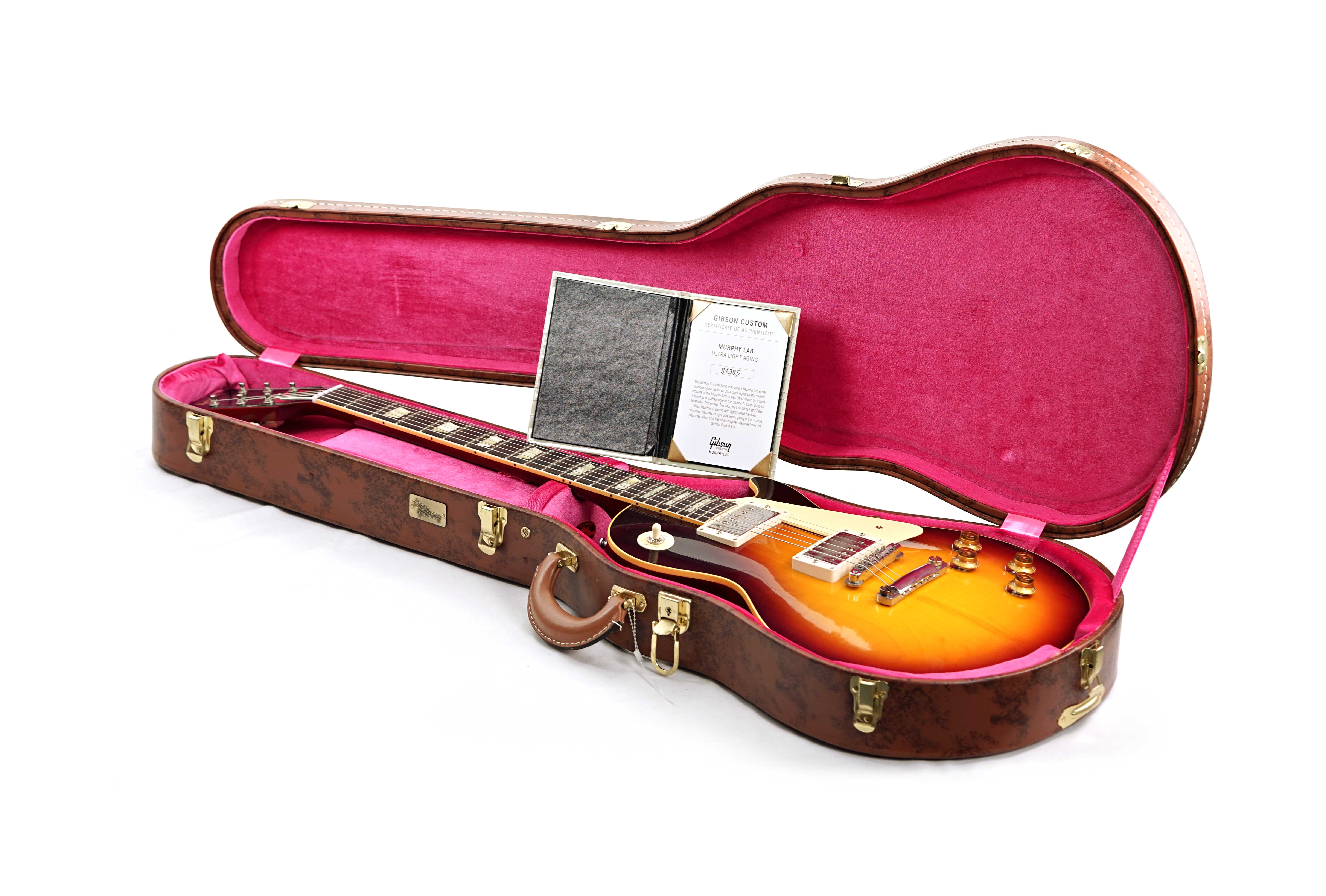 GUITARGUITAR Gibson Custom Shop 1958 Les Paul Standard Reissue Murphy Lab Ultra Light Aged Bourbon Burst #84385