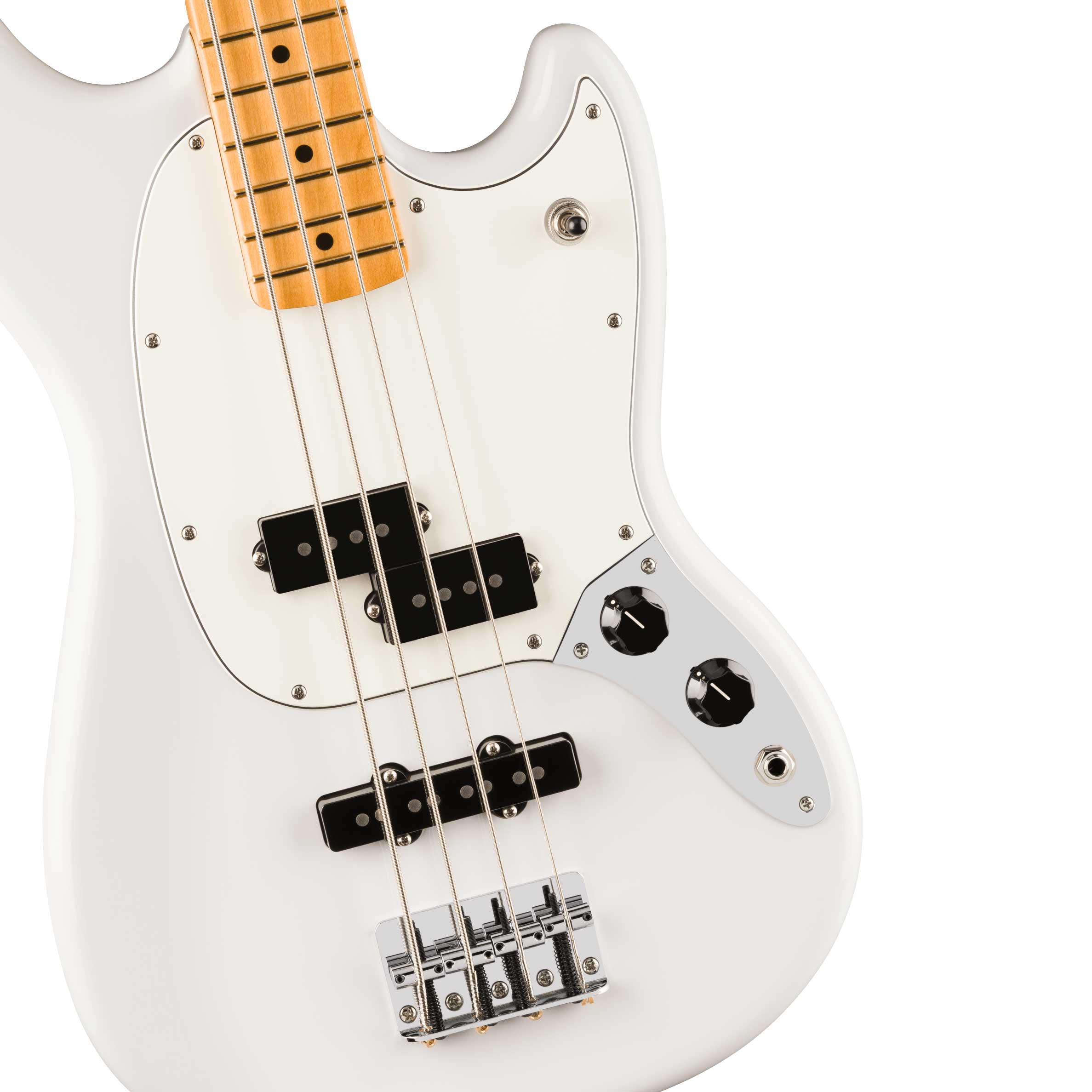 GUITARGUITAR Fender Player II Mustang Bass PJ Polar White Maple Fingerboard