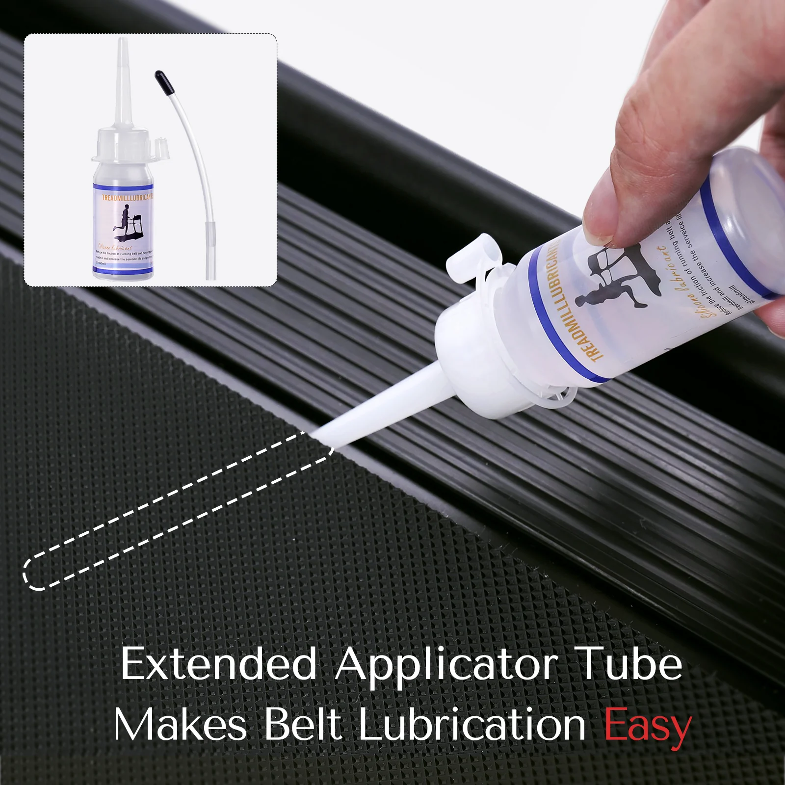 DeerRun®Treadmill Maintenance Kit--Professional Belt Lubricant 3oz/6oz, Towel, L-Type Screwdriver with Phillips and Allen Wrench