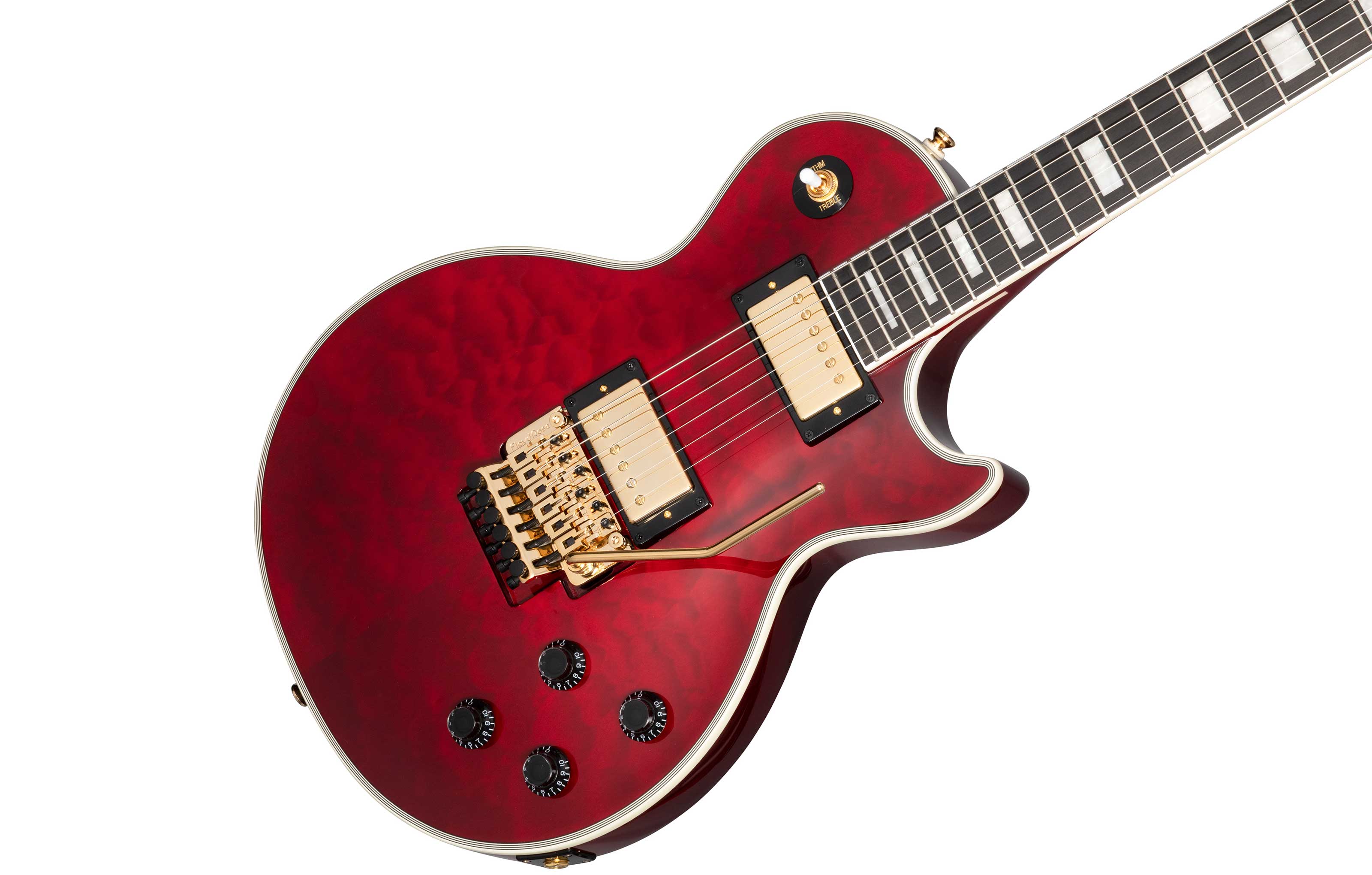 GUITARGUITAR Epiphone Alex Lifeson Les Paul Custom Axcess Quilt Ruby