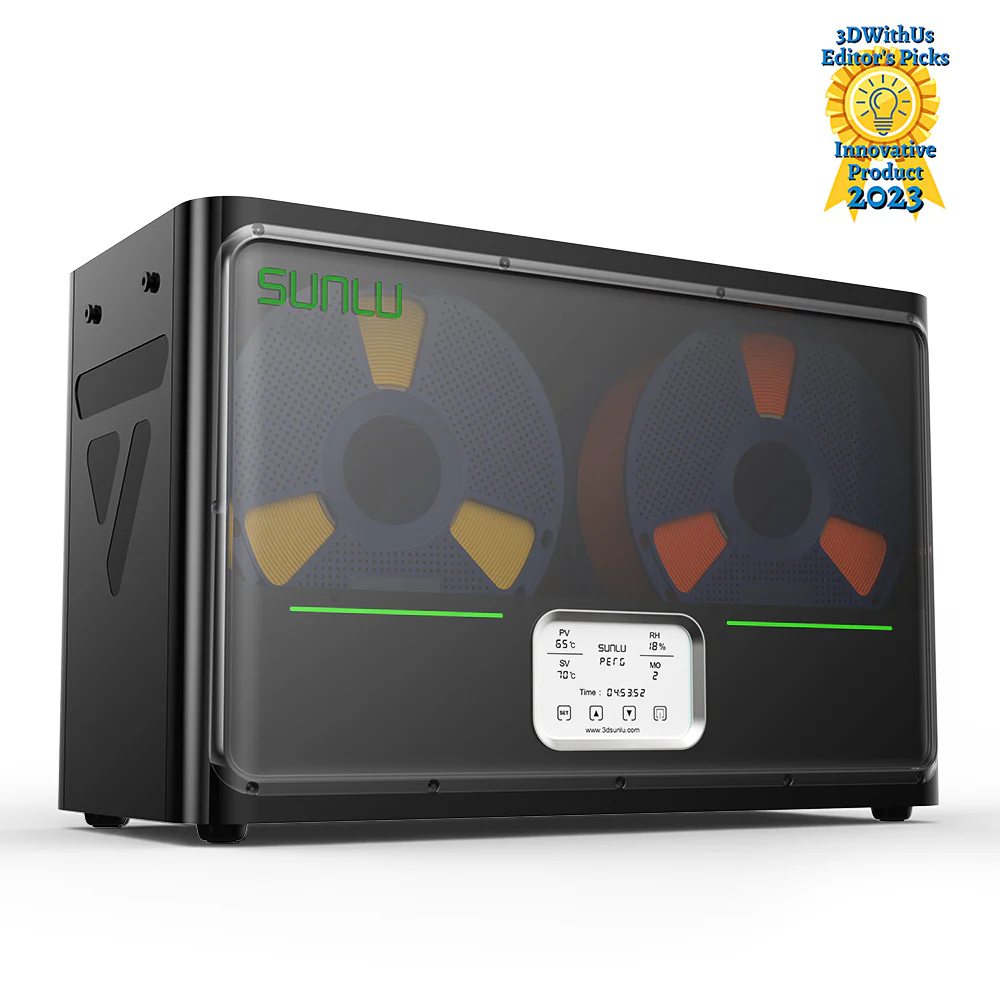 SUNLU FilaDryer S4, Temperature Balance and High Efficiency, the First Dryer for 4 Spools Capacity