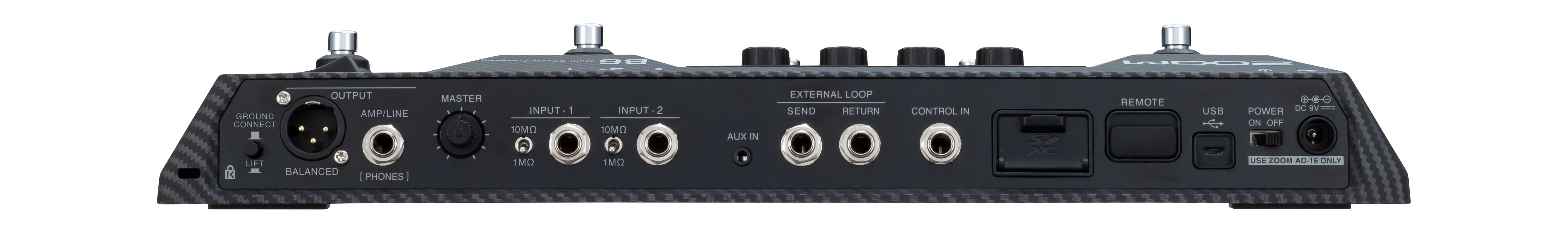 GUITARGUITAR Zoom B6 Bass Guitar Amp Modeller and Multi Effects Processor Pedal
