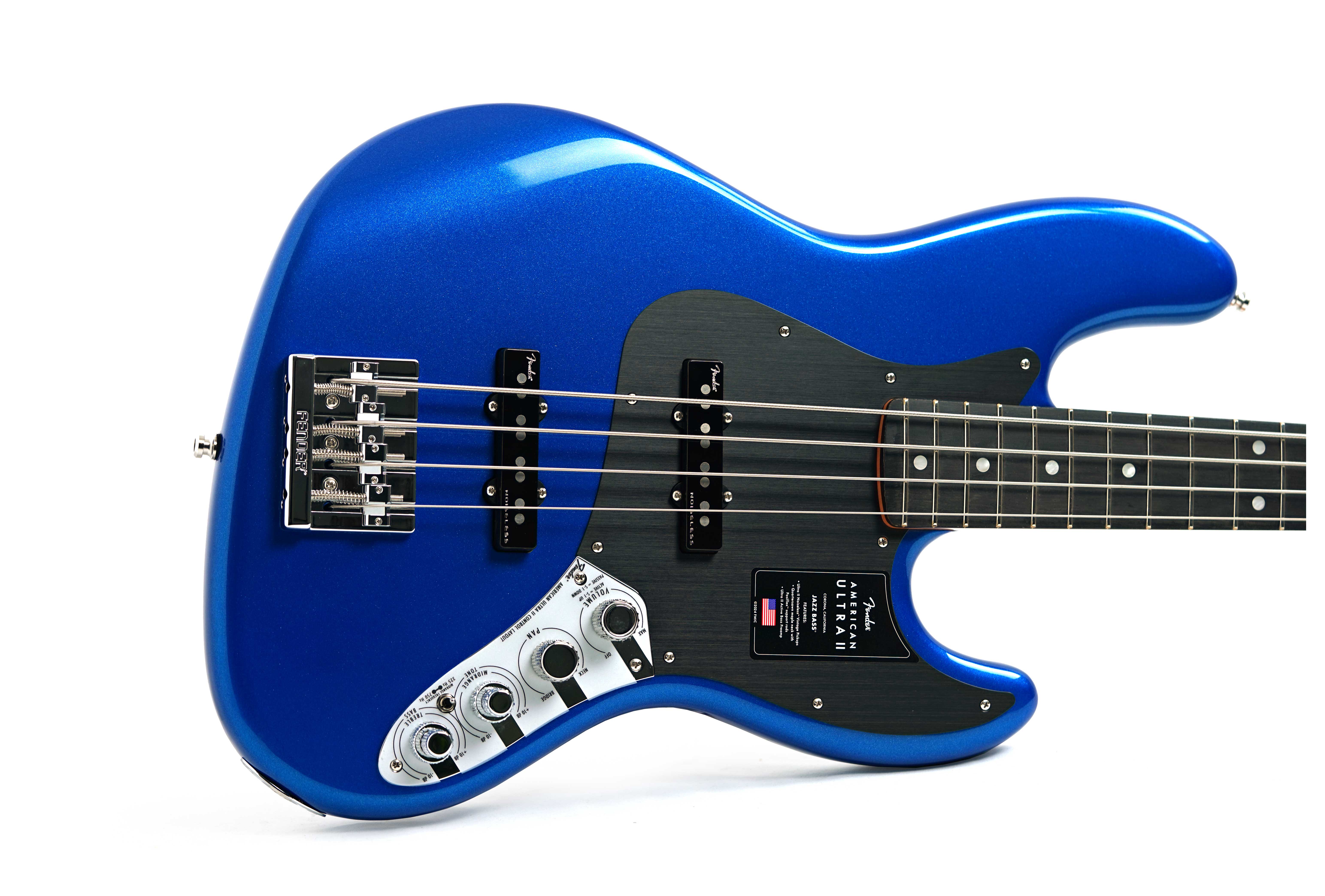 GUITARGUITAR Fender American Ultra II Jazz Bass Noble Blue Ebony Fingerboard #US24021051