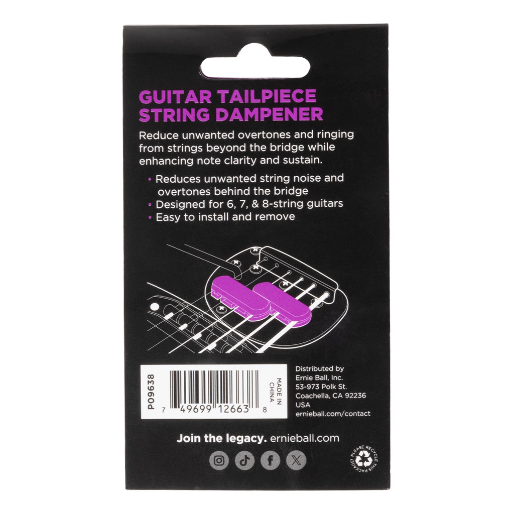 GUITARGUITAR Ernie Ball String Dampener - Guitar Tailpiece