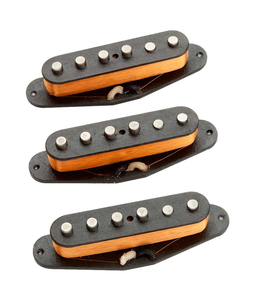 GUITARGUITAR Seymour Duncan APS-1 Alnico II Pro Staggered Strat Calibrated Singlecoil Set Black