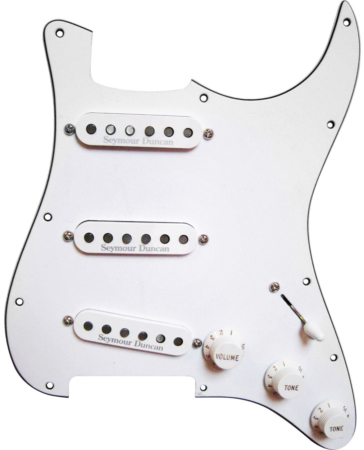 GUITARGUITAR Seymour Duncan Loaded Pickguard CA 50s Stratocaster Set White