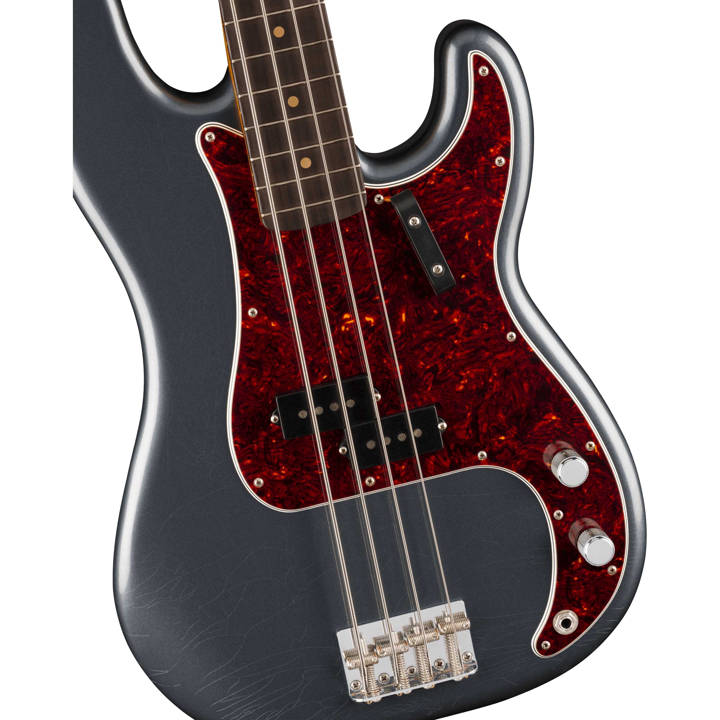GUITARGUITAR Fender Limited Edition Vintera II Road Worn '60s Precision Bass Rosewood Fingerboard Charcoal Frost Metallic