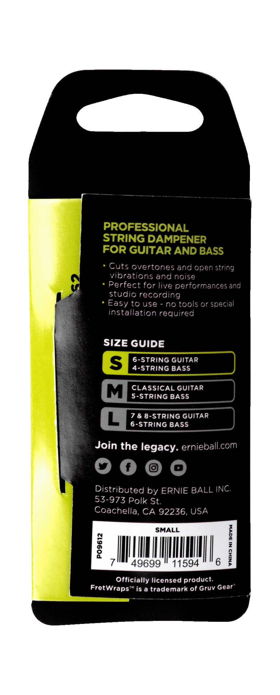 GUITARGUITAR Ernie Ball Fretwraps by Gruv Gear Small