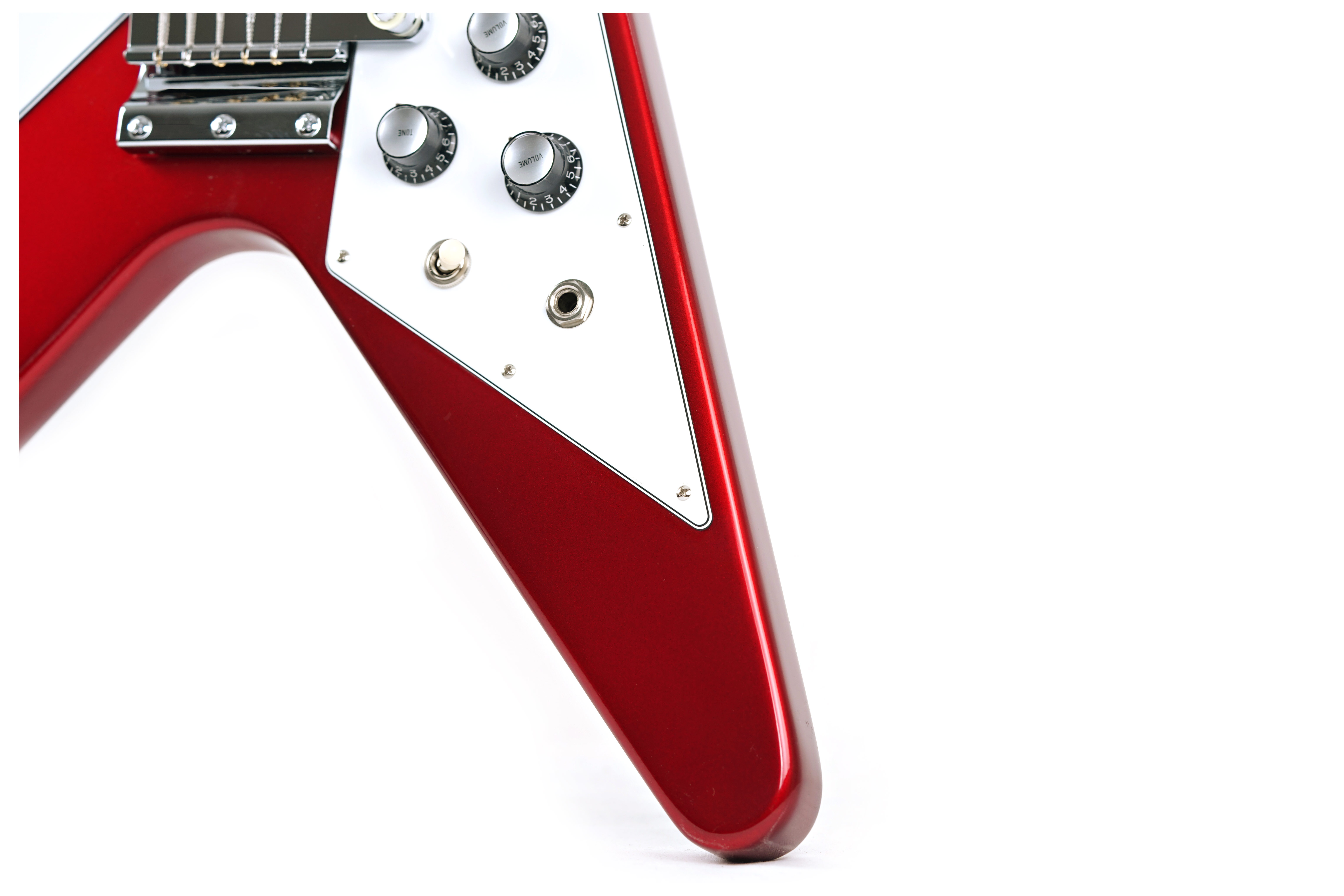 GUITARGUITAR Gibson Custom Shop 1967 Mahogany Flying V Reissue with Maestro Vibrola Gloss Sparkling Burgundy #400137