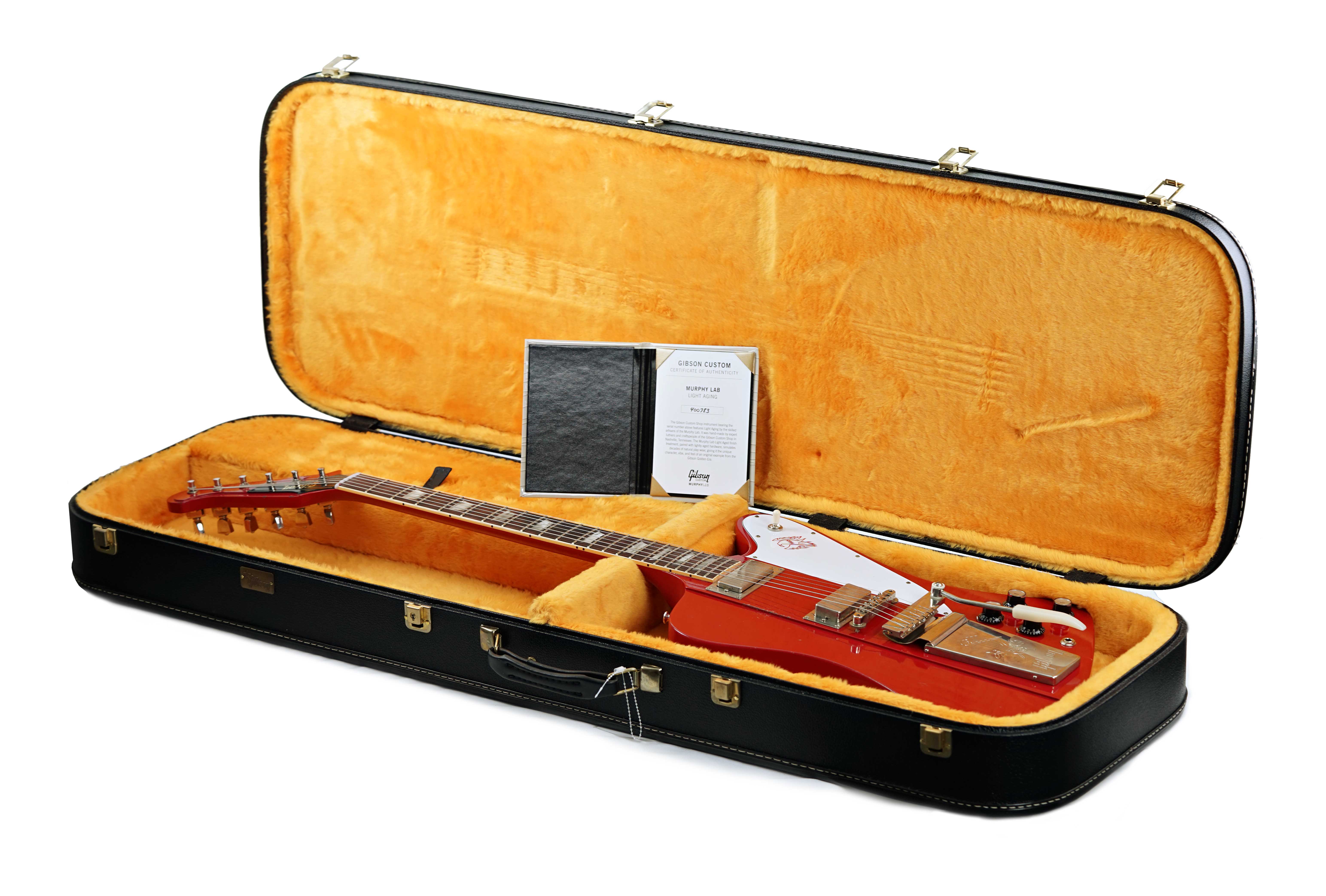 GUITARGUITAR Gibson Custom Shop 1963 Firebird V w/ Maestro Vibrola Light Aged Cardinal Red #400783