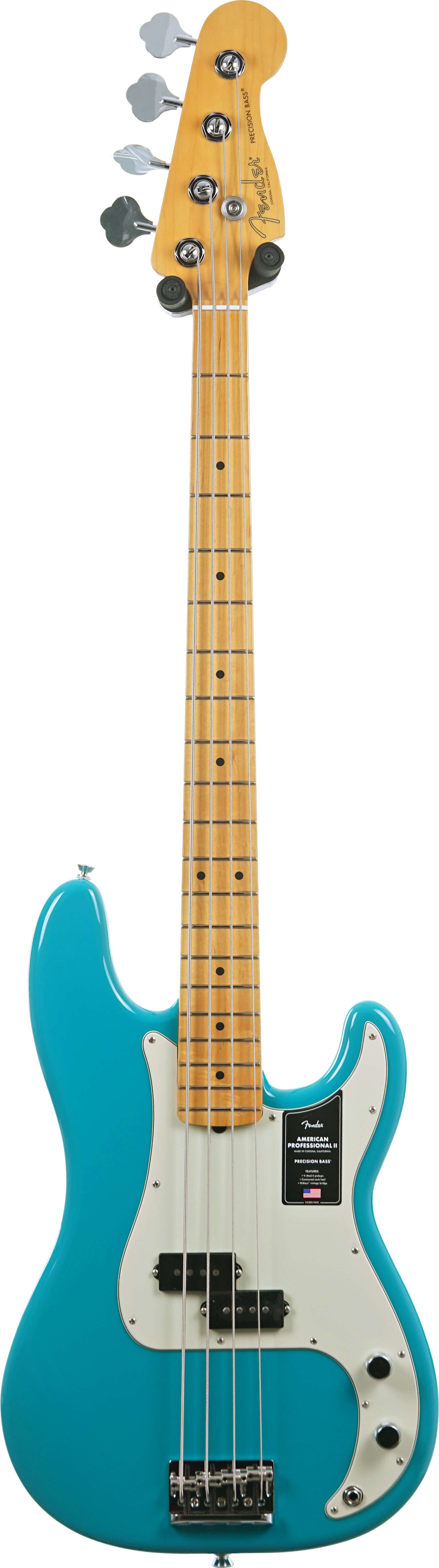 GUITARGUITAR Fender American Professional II Precision Bass Miami Blue Maple Fingerboard #US25051095