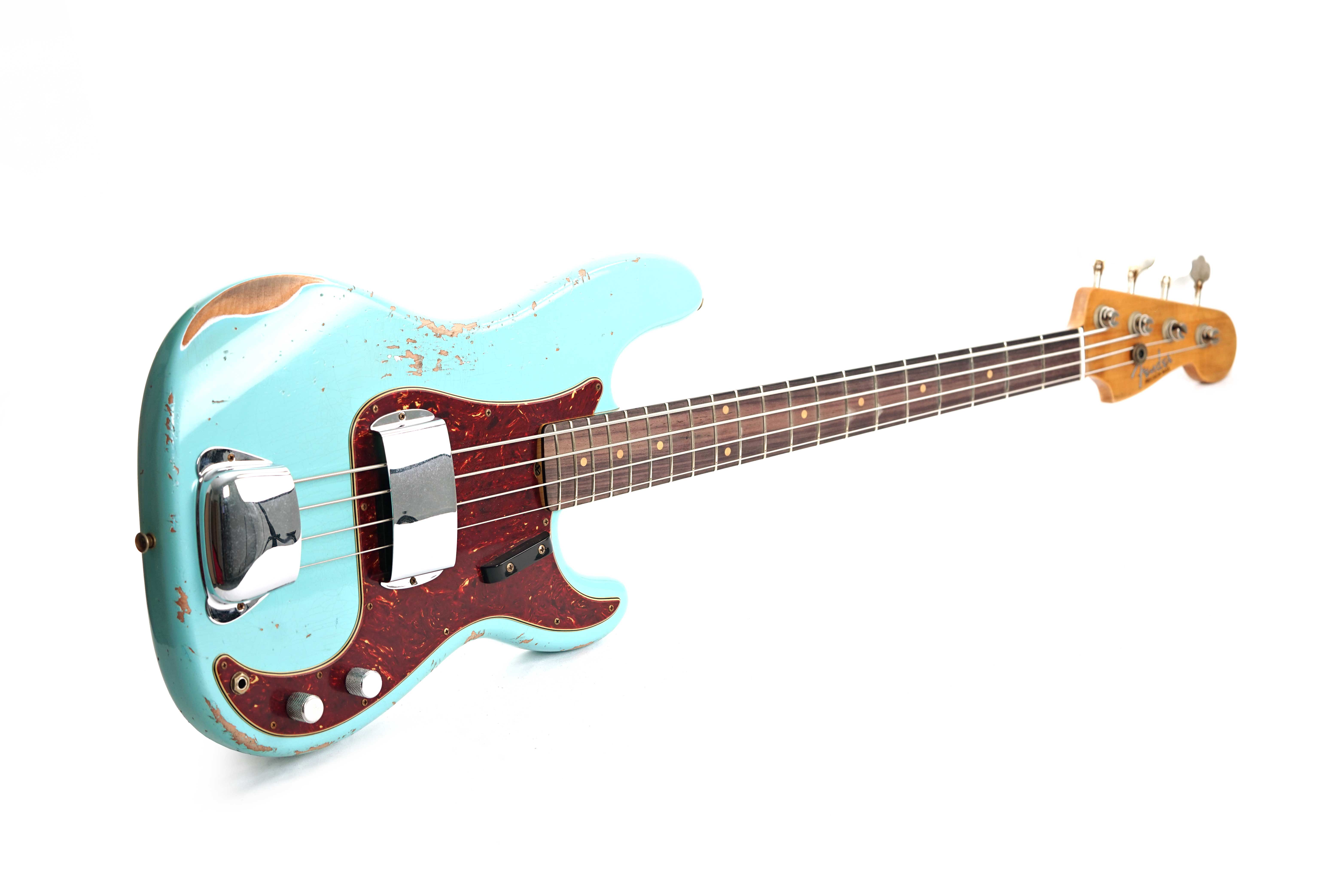 GUITARGUITAR Fender Custom Shop Limited Edition 1963 Precision Bass Heavy Relic Aged Daphne Blue #CZ580843