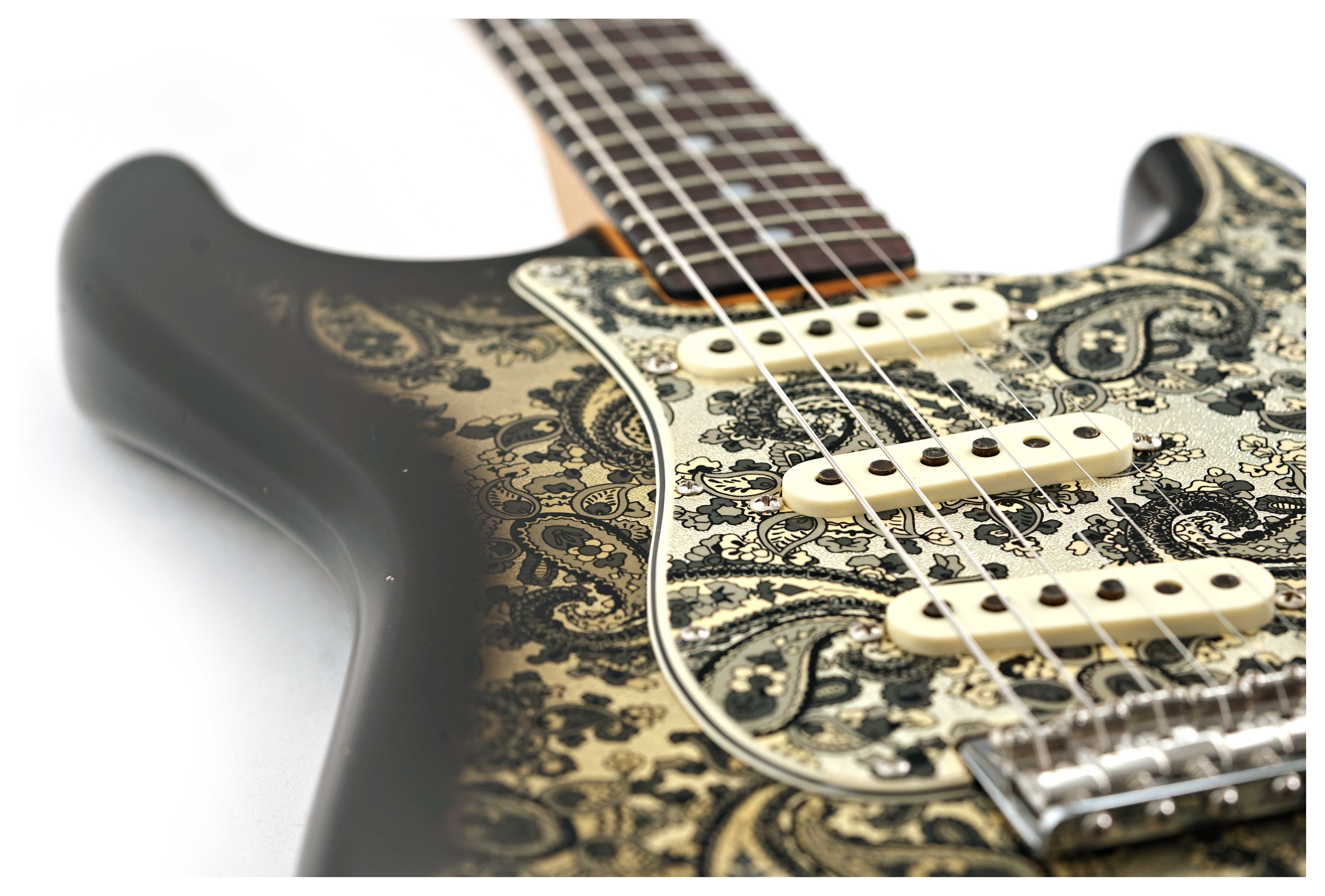 GUITARGUITAR Fender Custom Shop Limited Edition 1968 Stratocaster Journeyman Relic Black Paisley #CZ586101