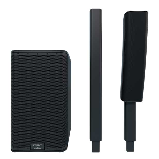 GUITARGUITAR QSC KC12-BK 3000W Active 3-Way Column Loudspeaker System Black
