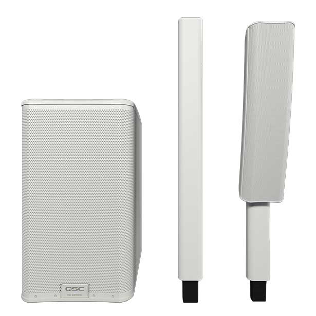 GUITARGUITAR QSC KC12-WH 3000W Active 3-Way Column Loudspeaker System White