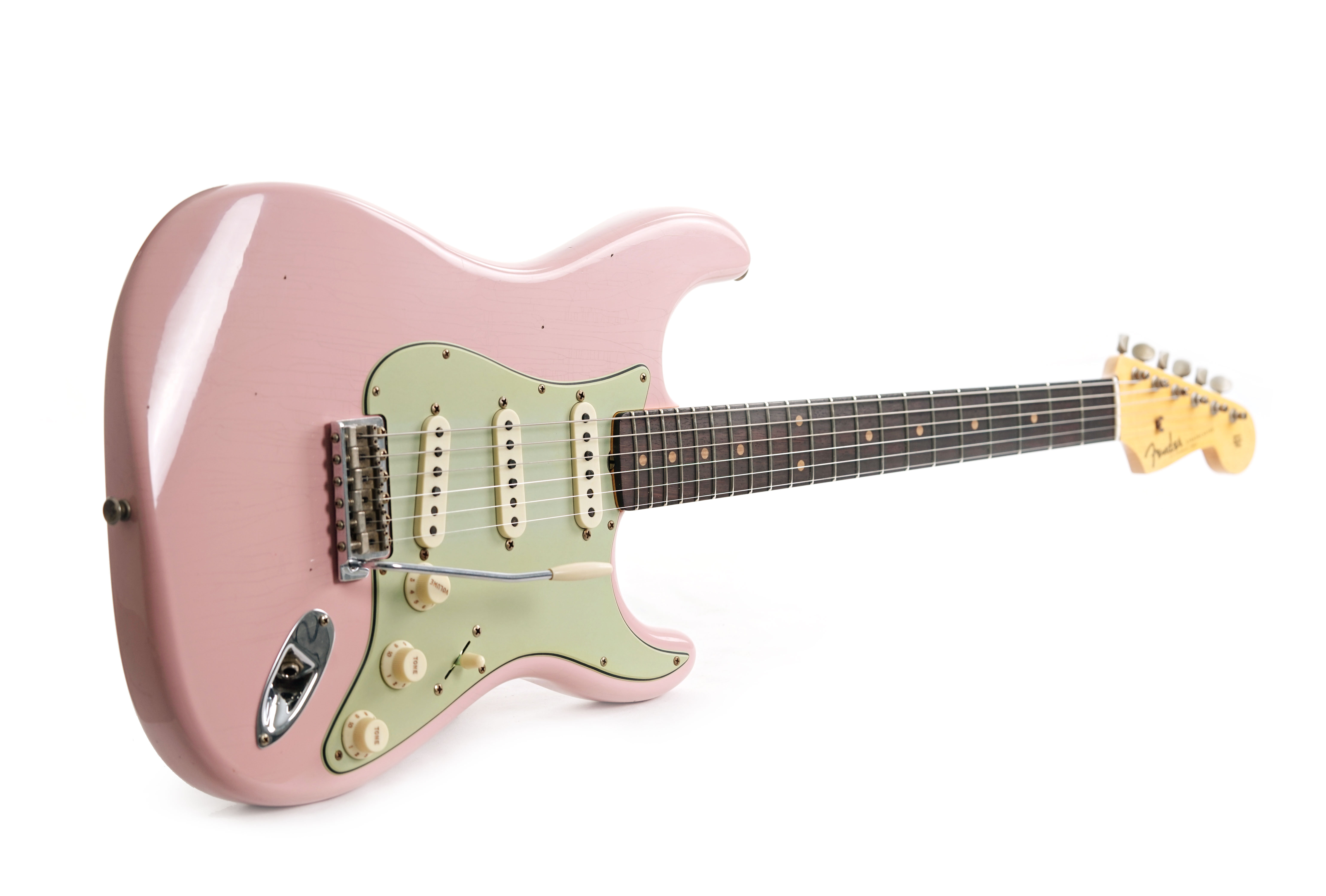 GUITARGUITAR Fender Custom Shop 1959 Collection Stratocaster Journeyman Relic Shell Pink Rosewood Fingerboard #CZ587030
