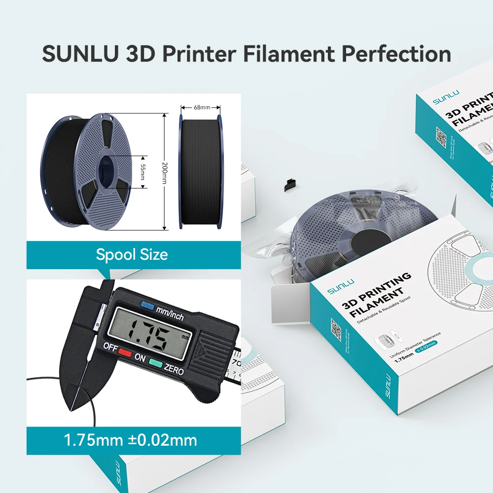 [MOQ: 3KG] PLA-CF, PLA Carbon Fiber 3D Printer Filament 1KG, filled with 15% Carbon Fiber