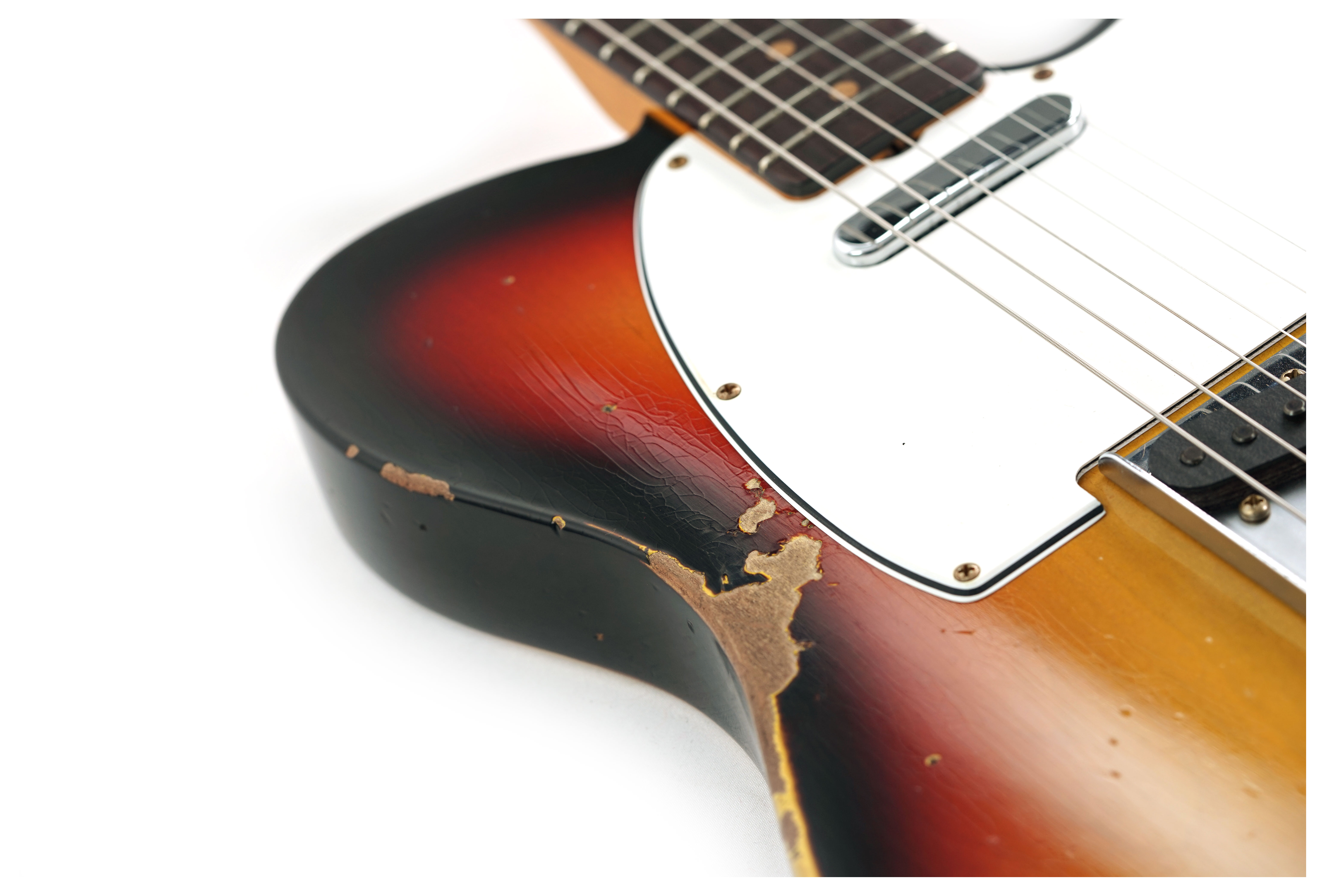 GUITARGUITAR Fender Custom Shop 1961 Telecaster Heavy Relic Faded Aged Bleached 3 Colour Sunburst #CZ587372