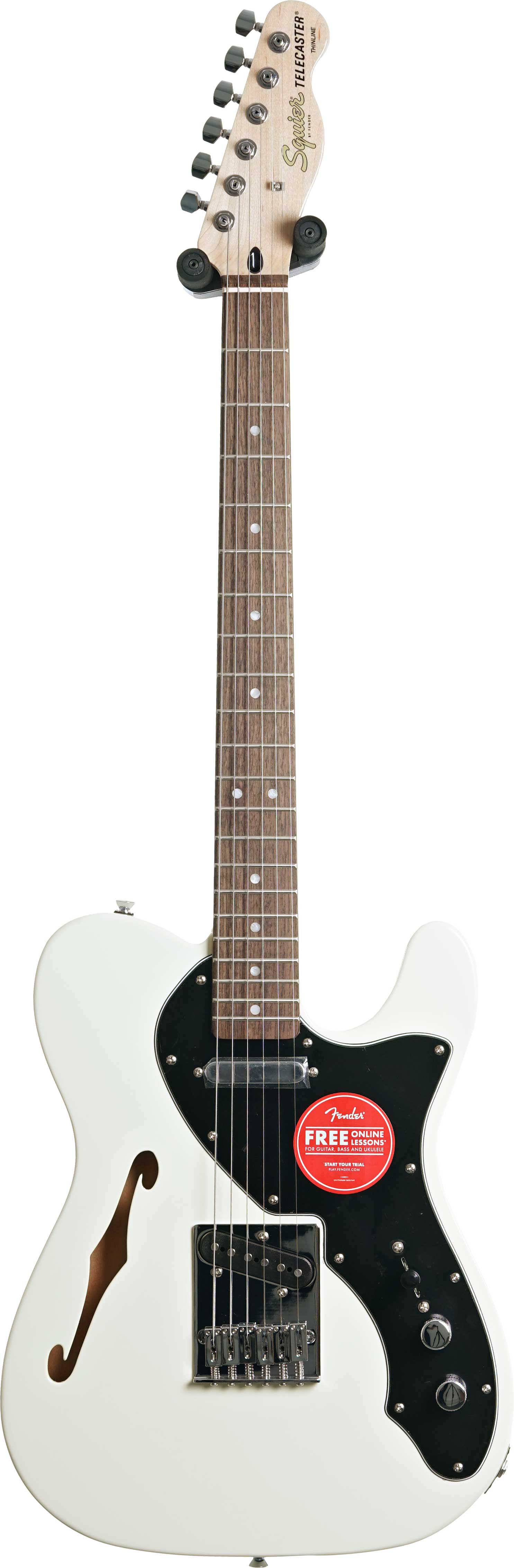 GUITARGUITAR Squier Affinity Series Telecaster Thinline Indian Laurel Fingerboard Black Pickguard Olympic White