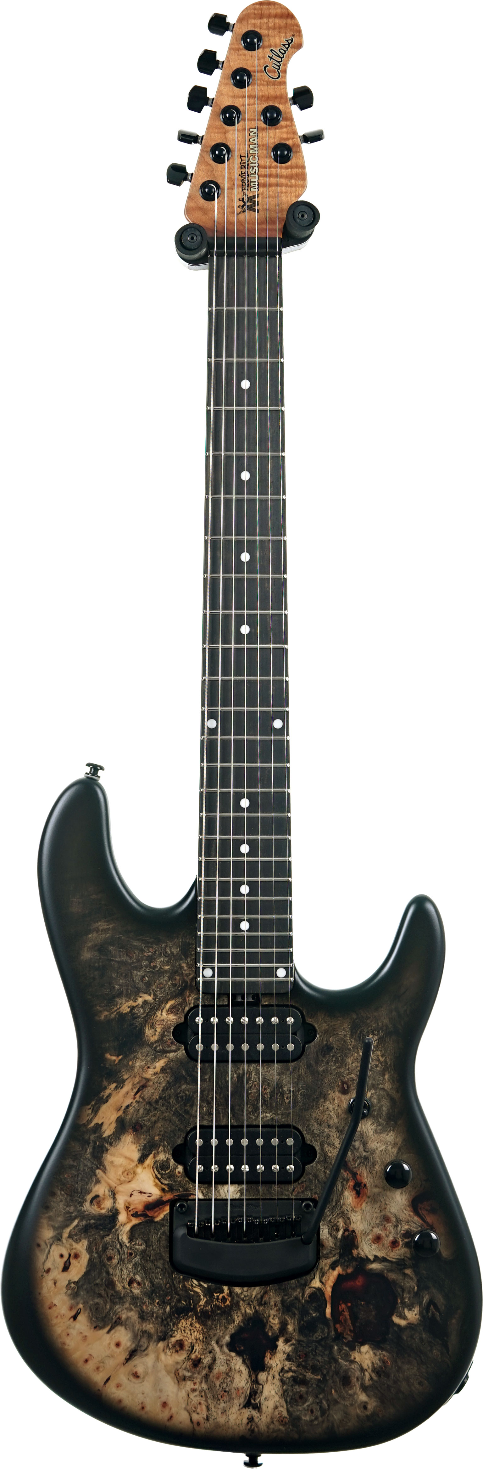 GUITARGUITAR Music Man Cutlass HH Trem 7 Jason Richardson Burl Ebony Fingerboard #S12332