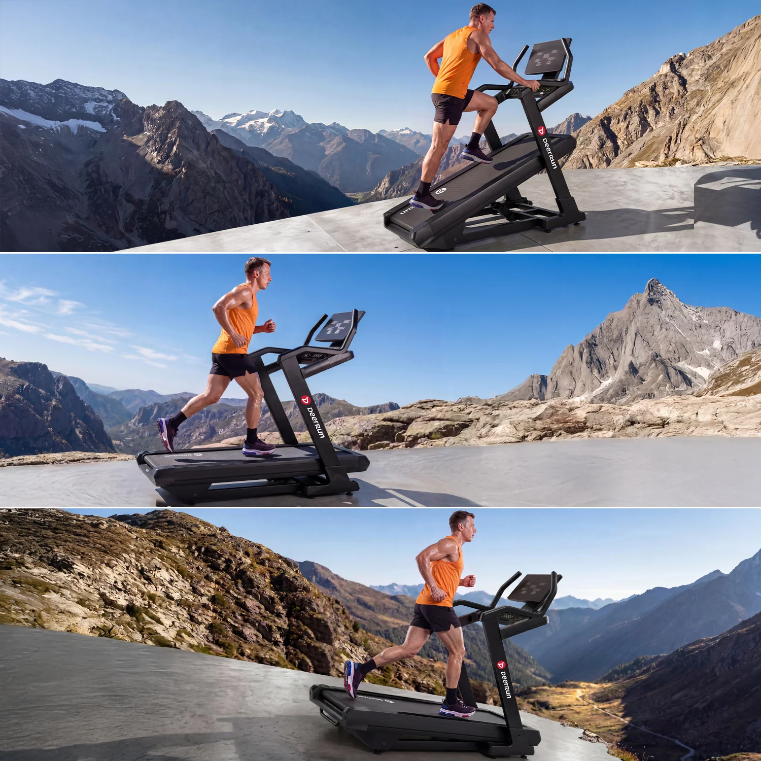 DeerRun Apex Titan 1 -6% Decline to 48% Incline Real Terrain Training Treadmill