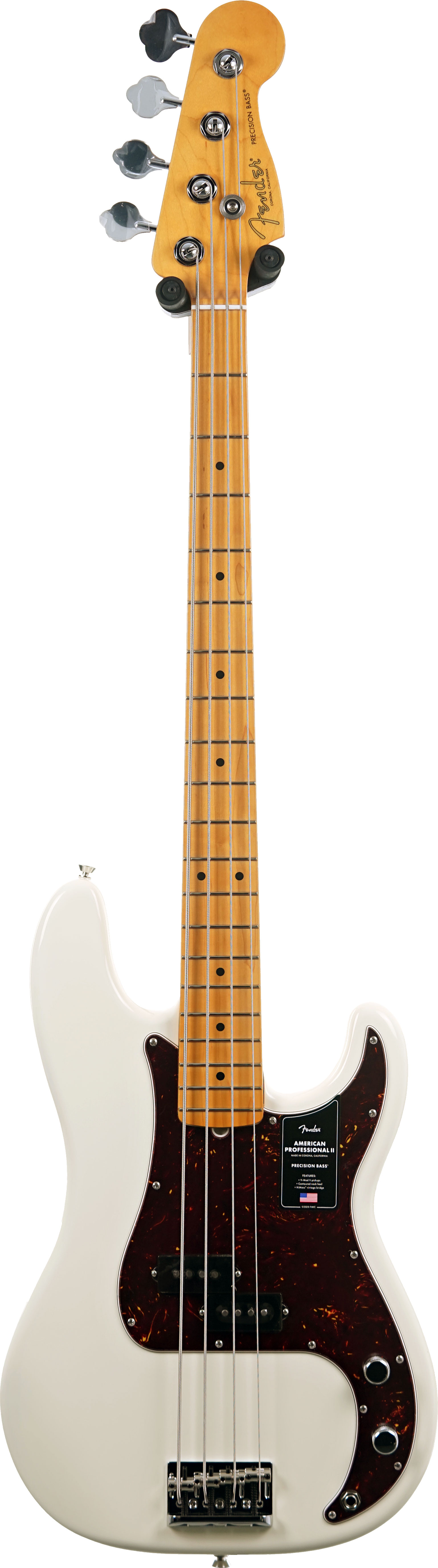 GUITARGUITAR Fender American Professional II Precision Bass Olympic White Maple Fingerboard #US25100970