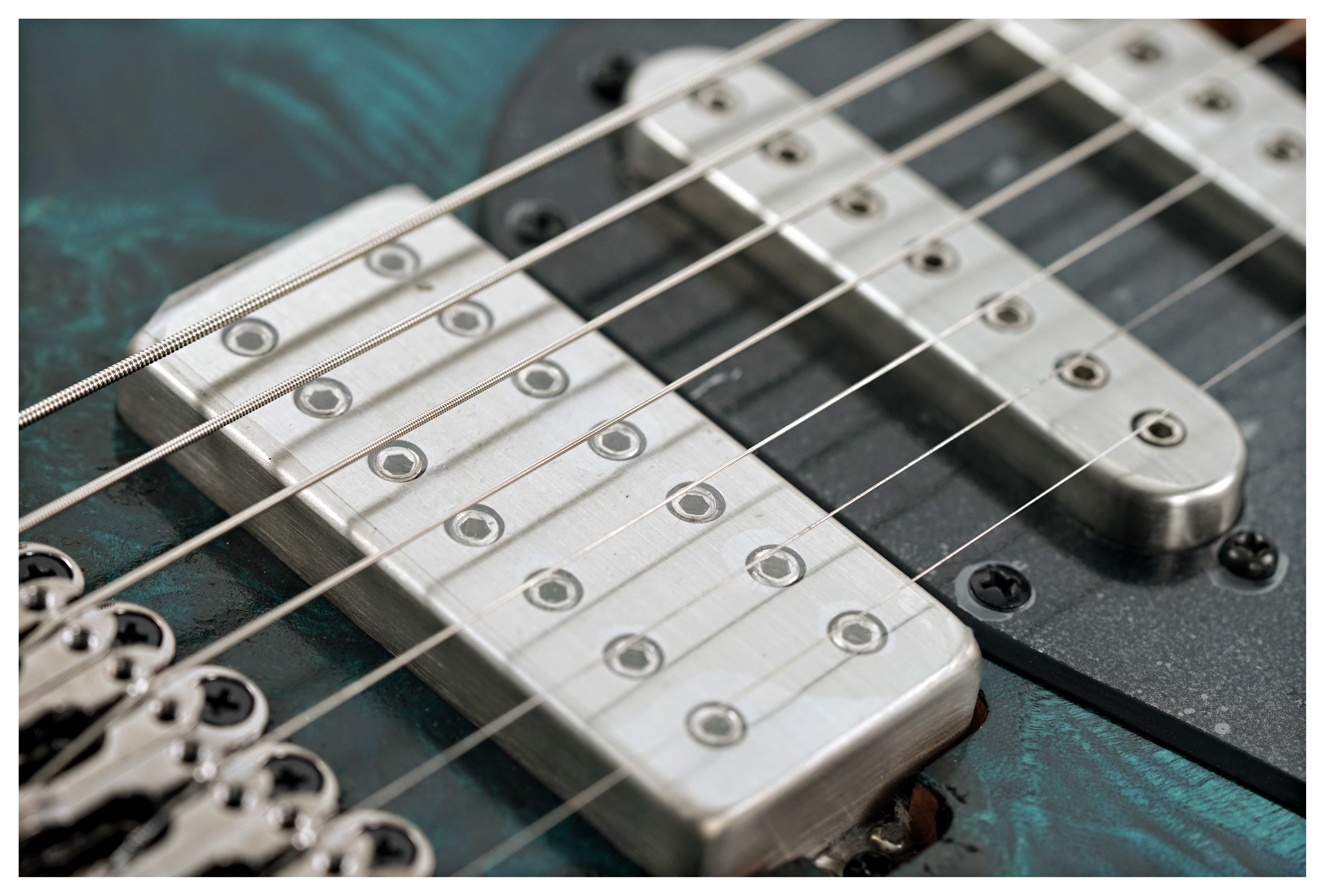 GUITARGUITAR Ibanez Q547PB Q Series 7 String Poplar Burl Cosmic Blue Low Gloss