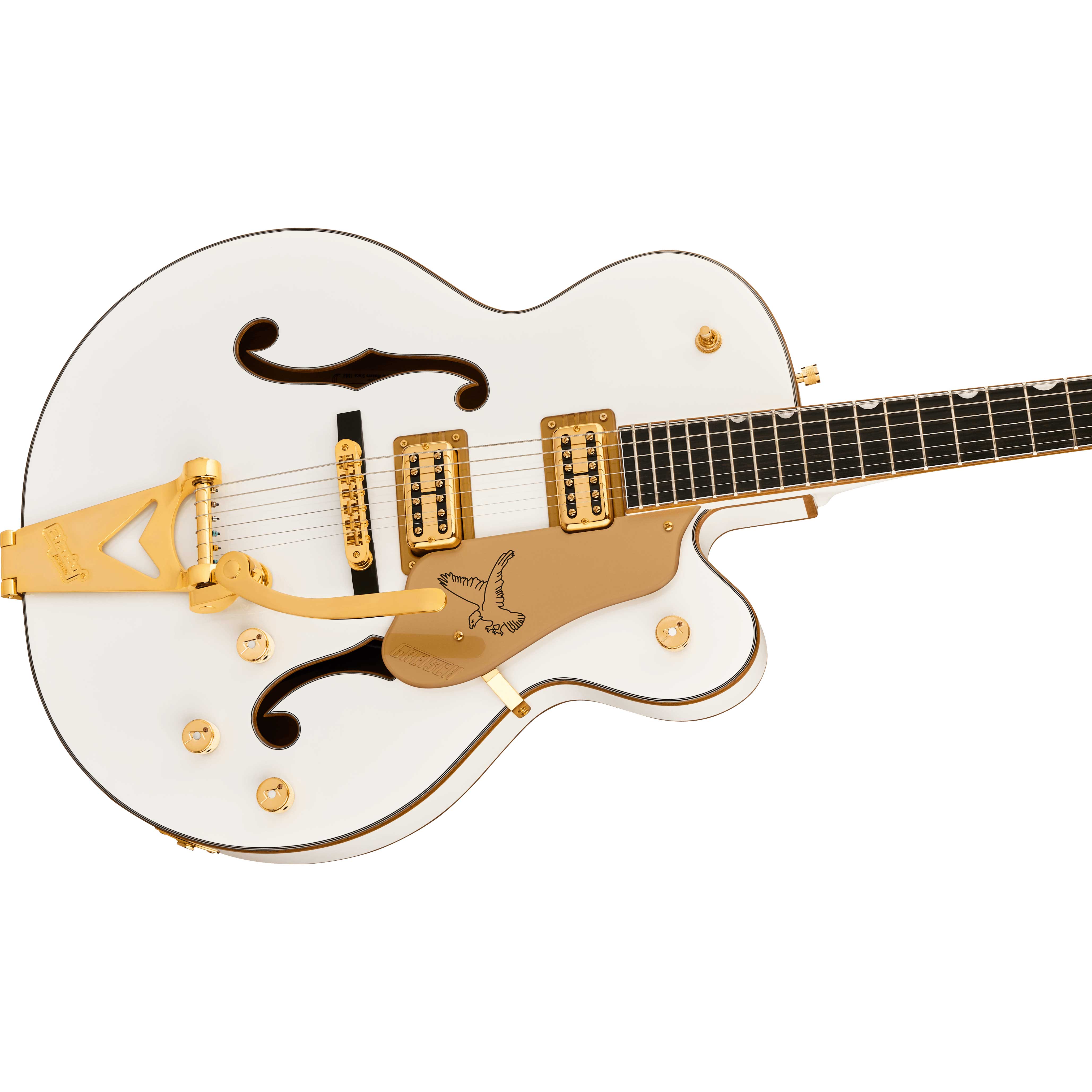 GUITARGUITAR Gretsch Synchromatic Falcon Hollow Body Single-Cut with Bigsby Ebony Fingerboard Snowcrest White