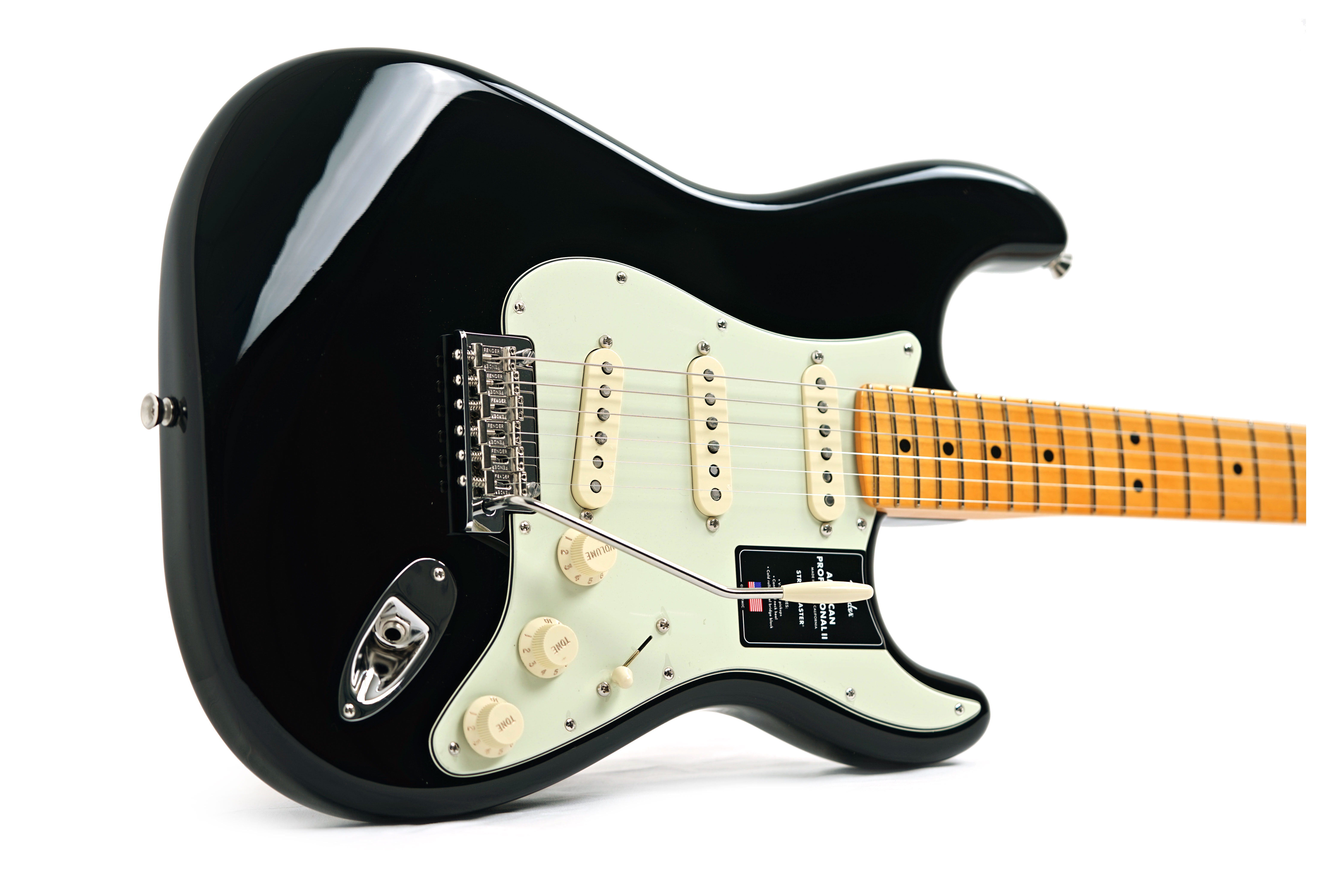 GUITARGUITAR Fender American Professional II Stratocaster Black Maple Fingerboard #US25042161