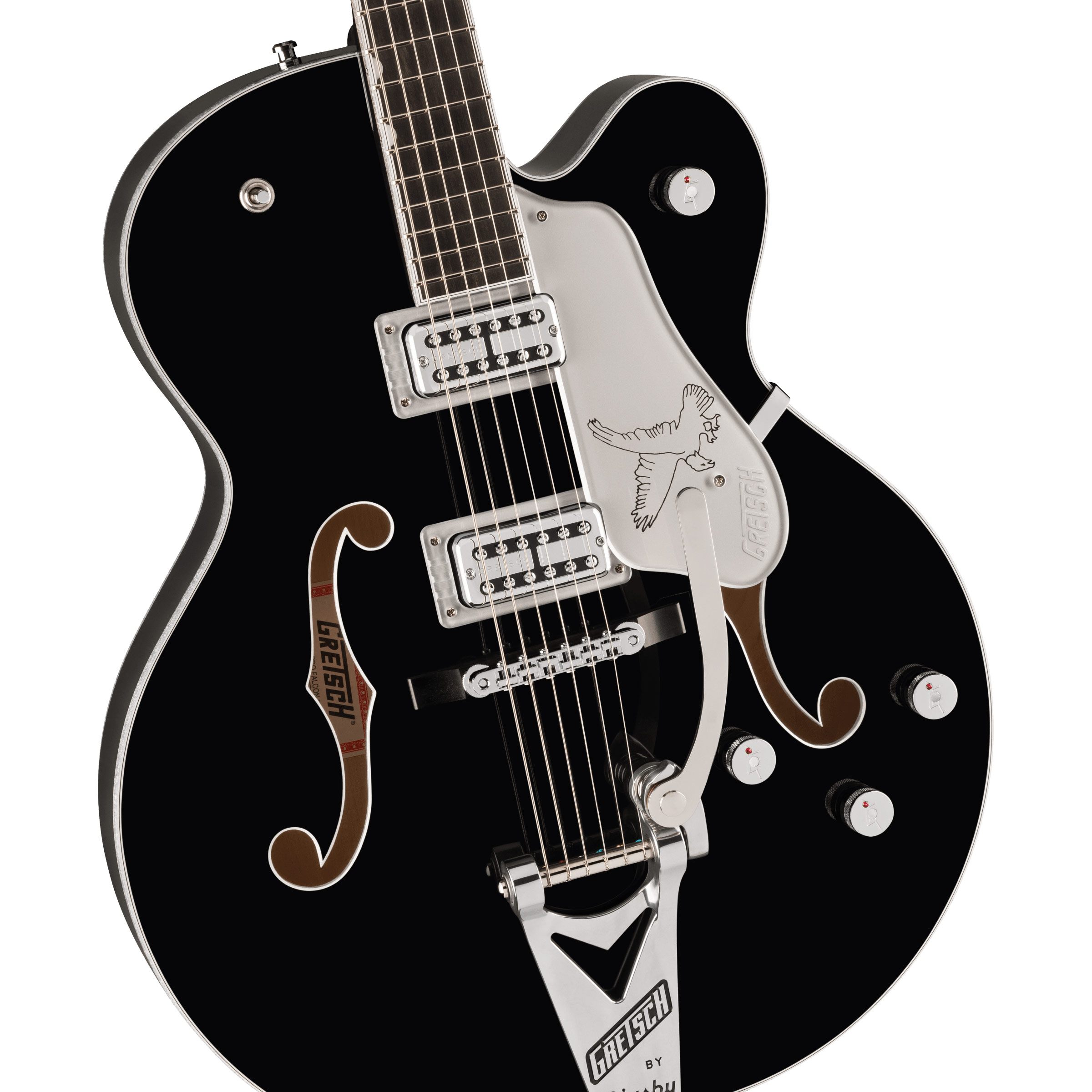 GUITARGUITAR Gretsch Falcon Hollow Body Black Ebony Fingerboard