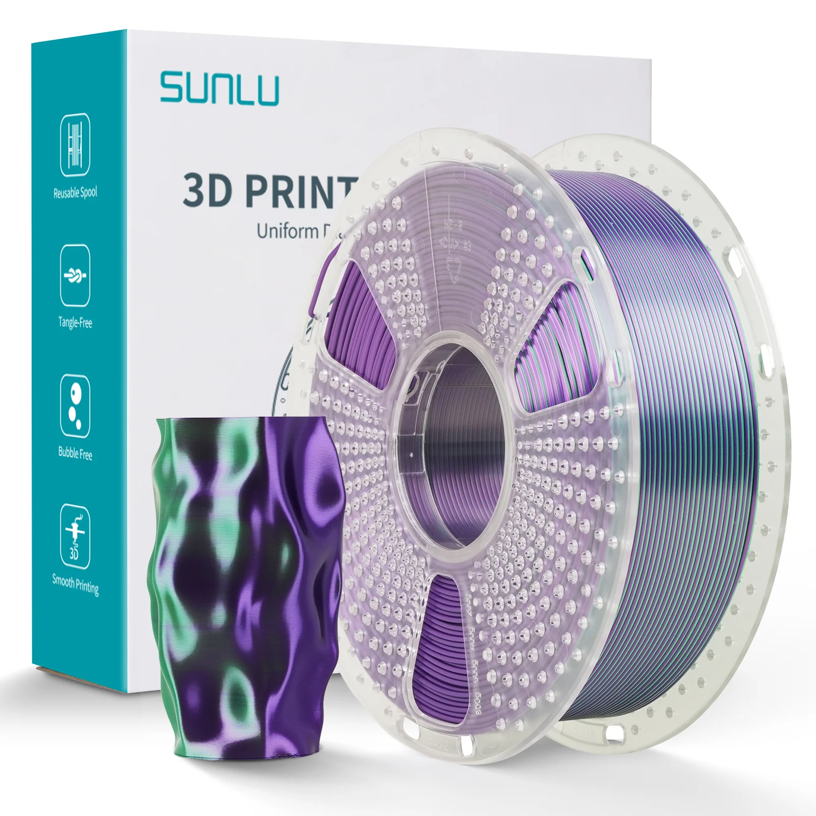 [MOQ: 3KG] Multi-Color SILK Filament(Dual-color, Tri-color and Four-color) 3D Printer Filament 1KG