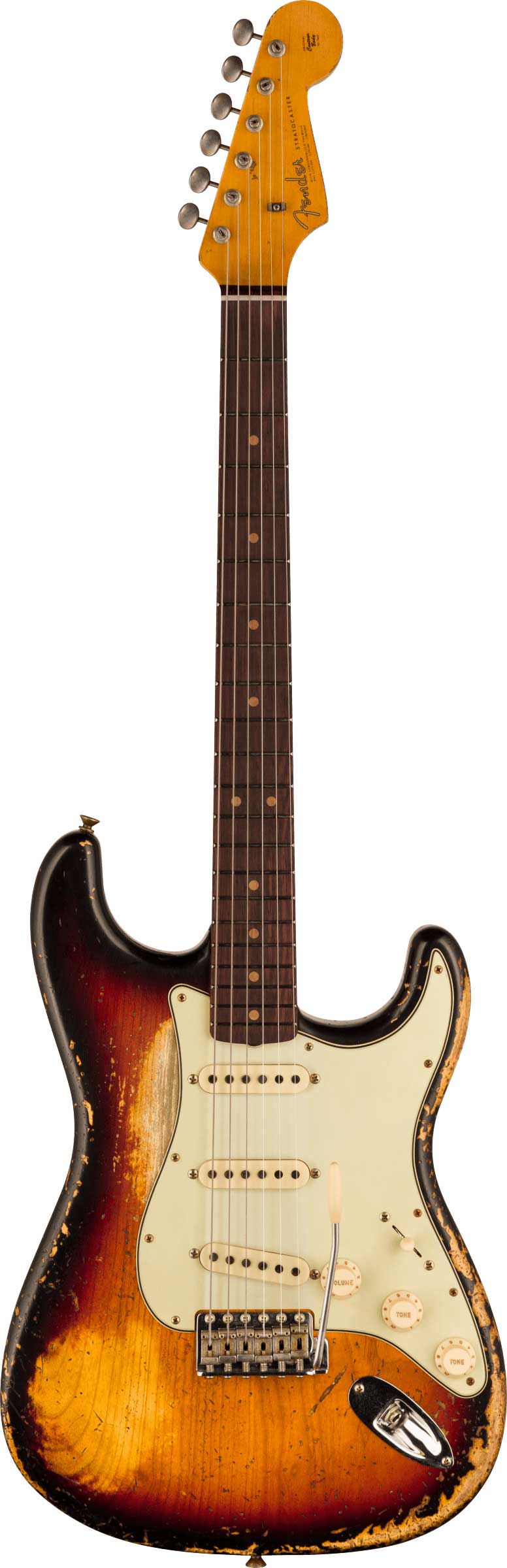 GUITARGUITAR Fender Custom Shop 1963 Stratocaster Super Heavy Relic Super Faded Aged 3-Colour Sunburst