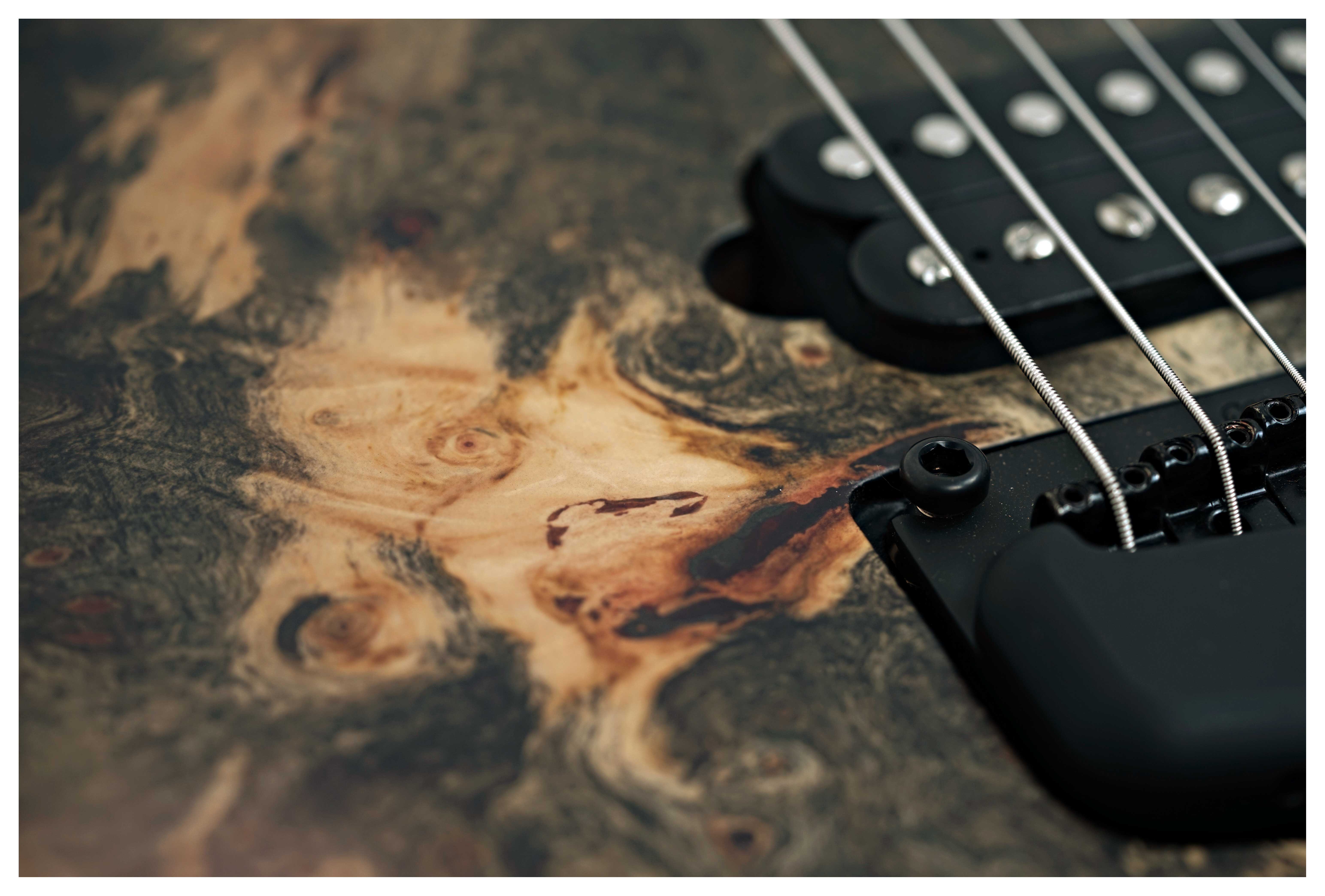 GUITARGUITAR Music Man Cutlass HH Trem 7 Jason Richardson Burl Ebony Fingerboard #S12332