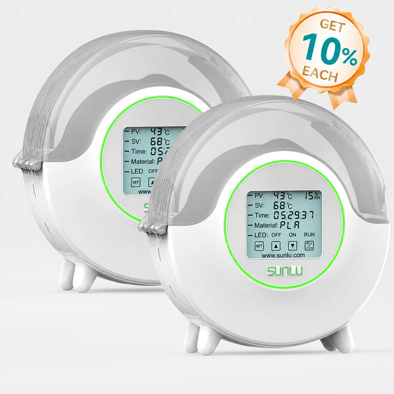 SUNLU S2 Filament Dryer, 360° Surround Heating During 3D Printing