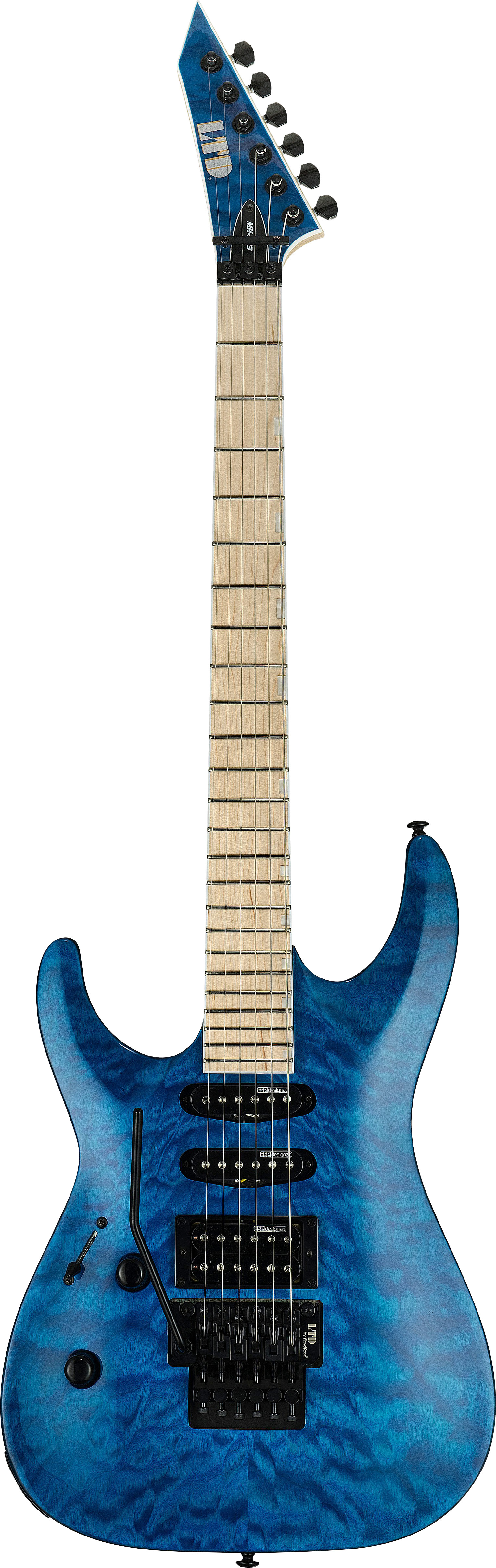 GUITARGUITAR ESP LTD MH-203QM See Thru Blue Left Handed