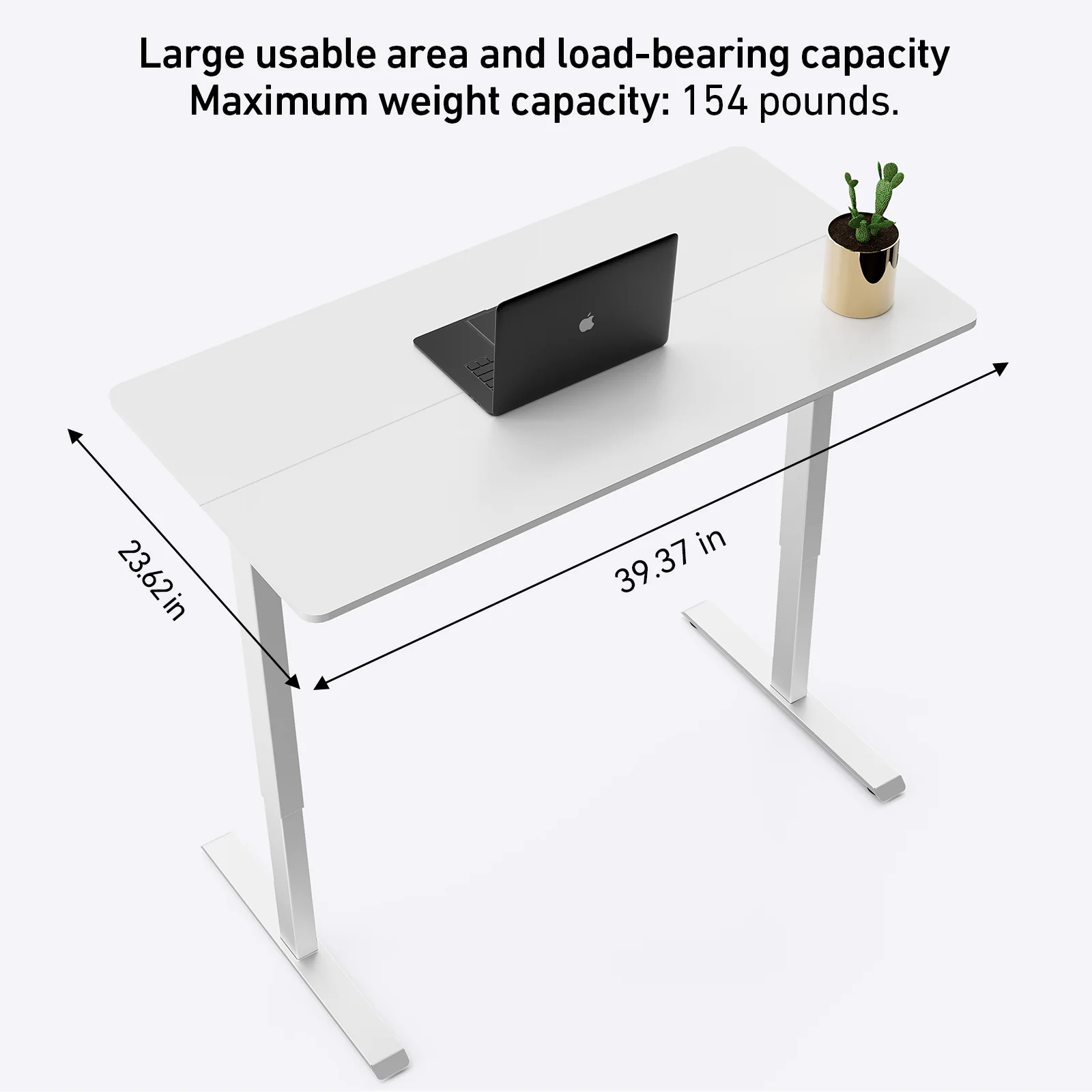 DeerRun®Electric Standing Desk, 39 x 23 Inches Height Adjustable